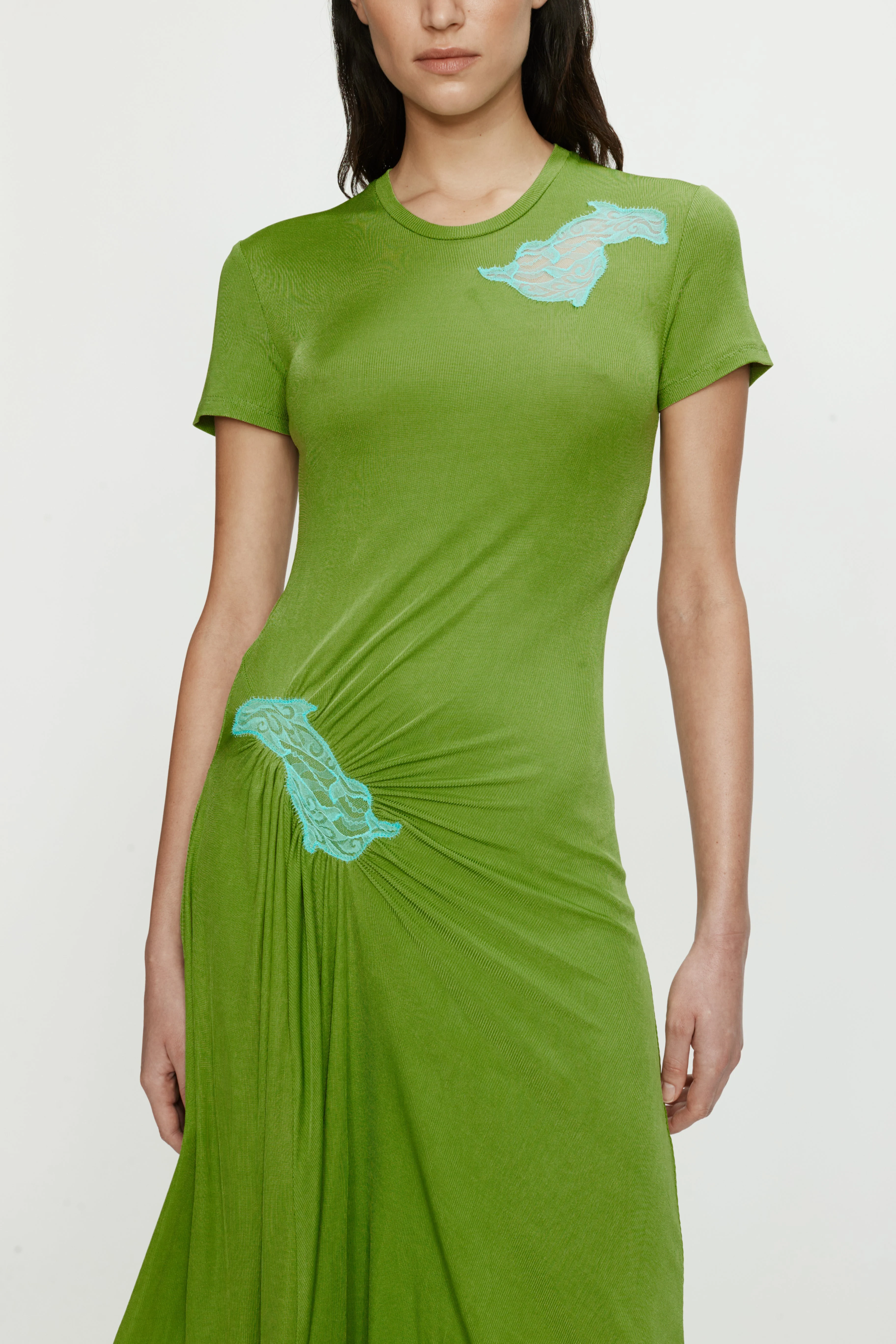 Christopher Esber - Delphin Lace Rib Tee Dress - Image 2