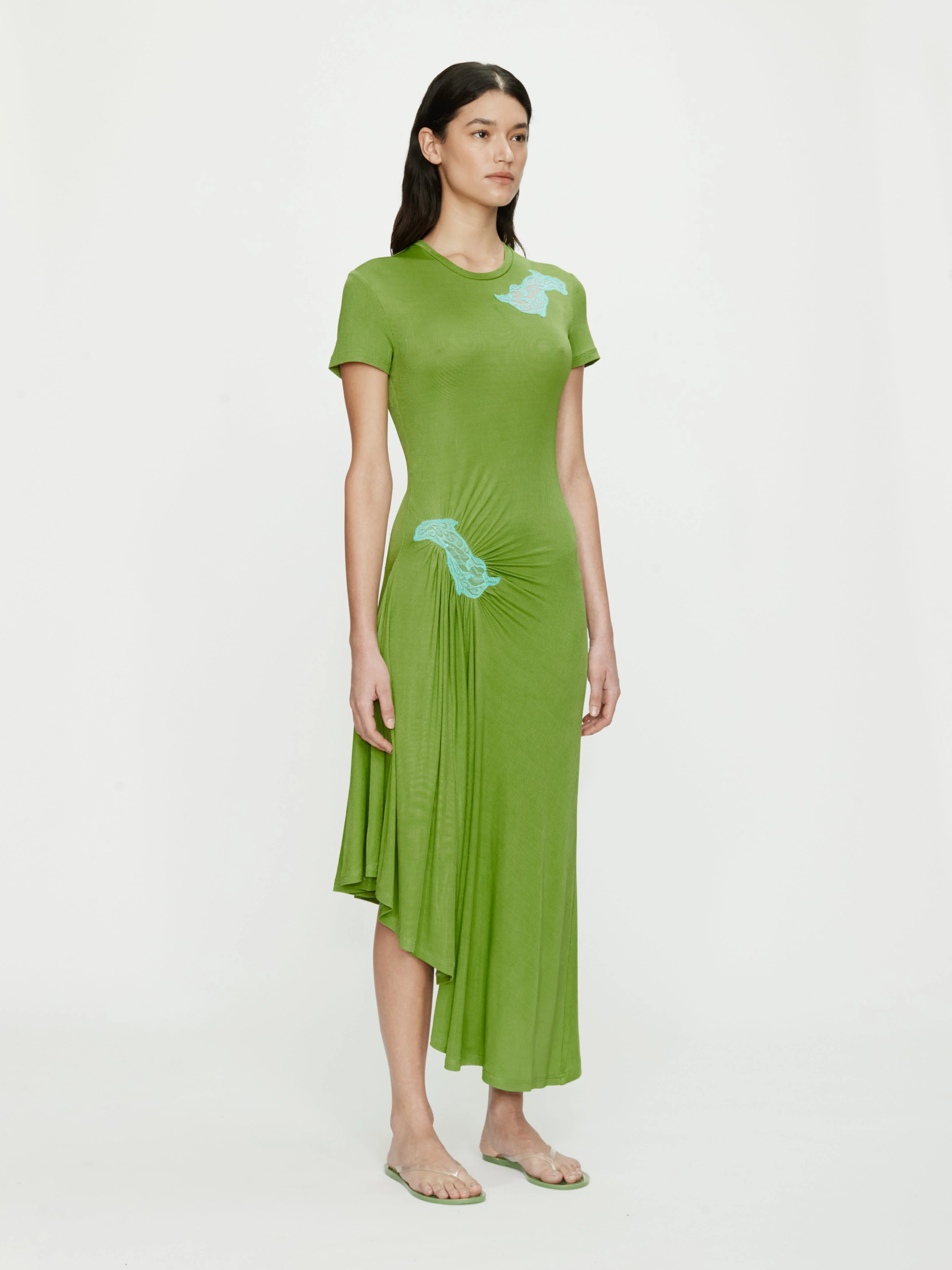 Christopher Esber - Delphin Lace Rib Tee Dress - Image 3