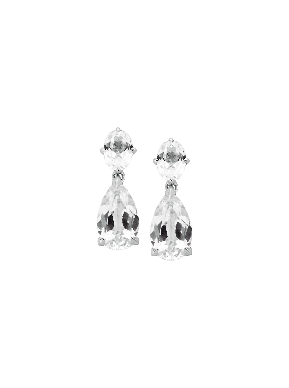 Dorsey - DELPHINE EARRINGS IN LAB WHITE SAPPHIRE