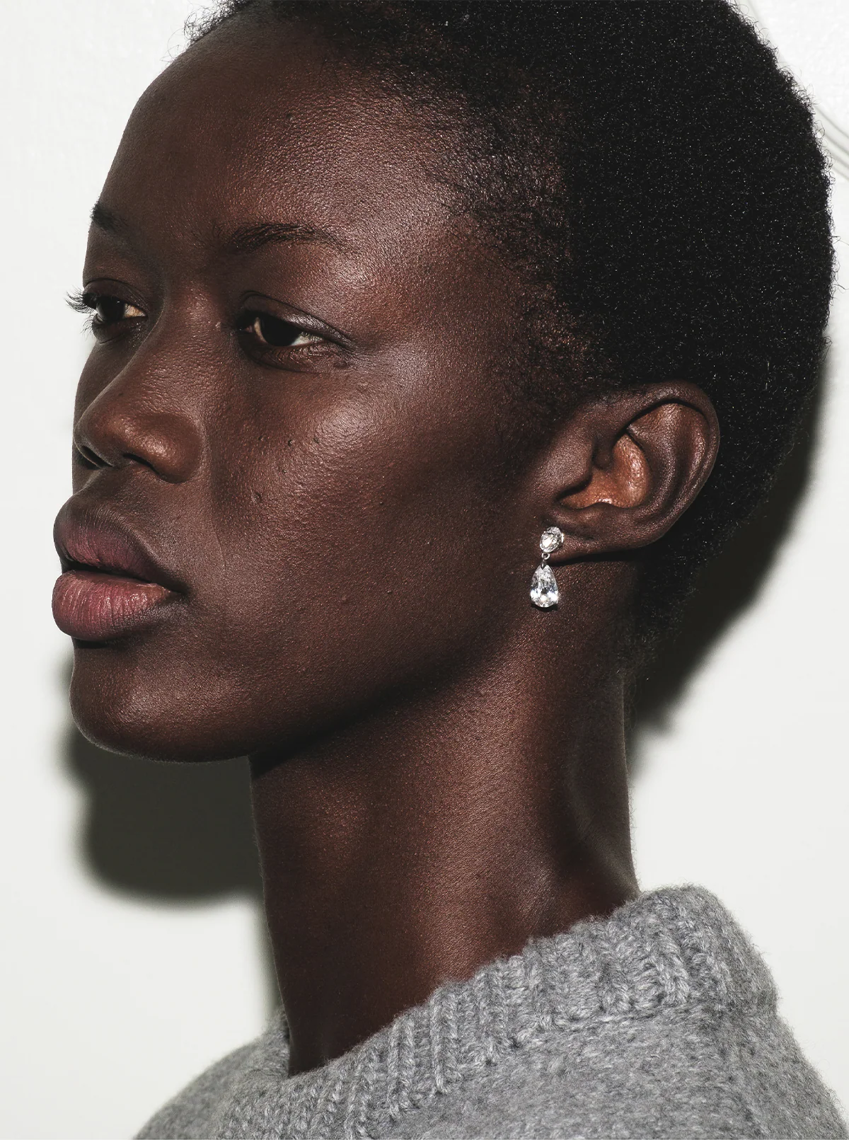 Dorsey - DELPHINE EARRINGS IN LAB WHITE SAPPHIRE - Image 4