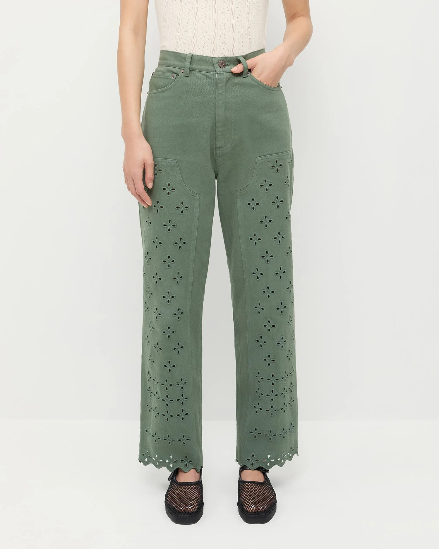 Loeffler Randall - Demi Embroidered Pant - Image 3