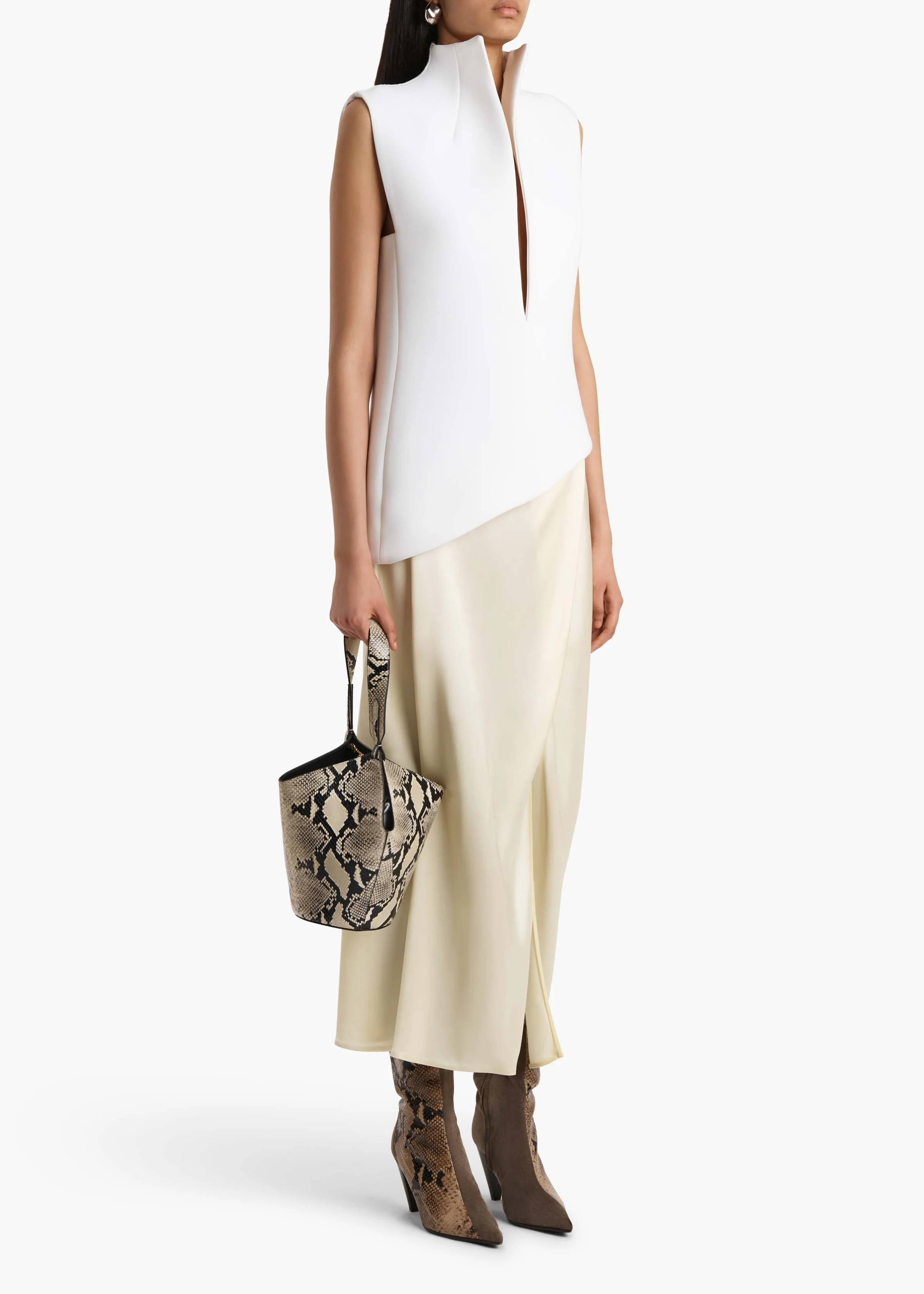 Khaite - Demi Skirt in Pale Yellow - Image 2