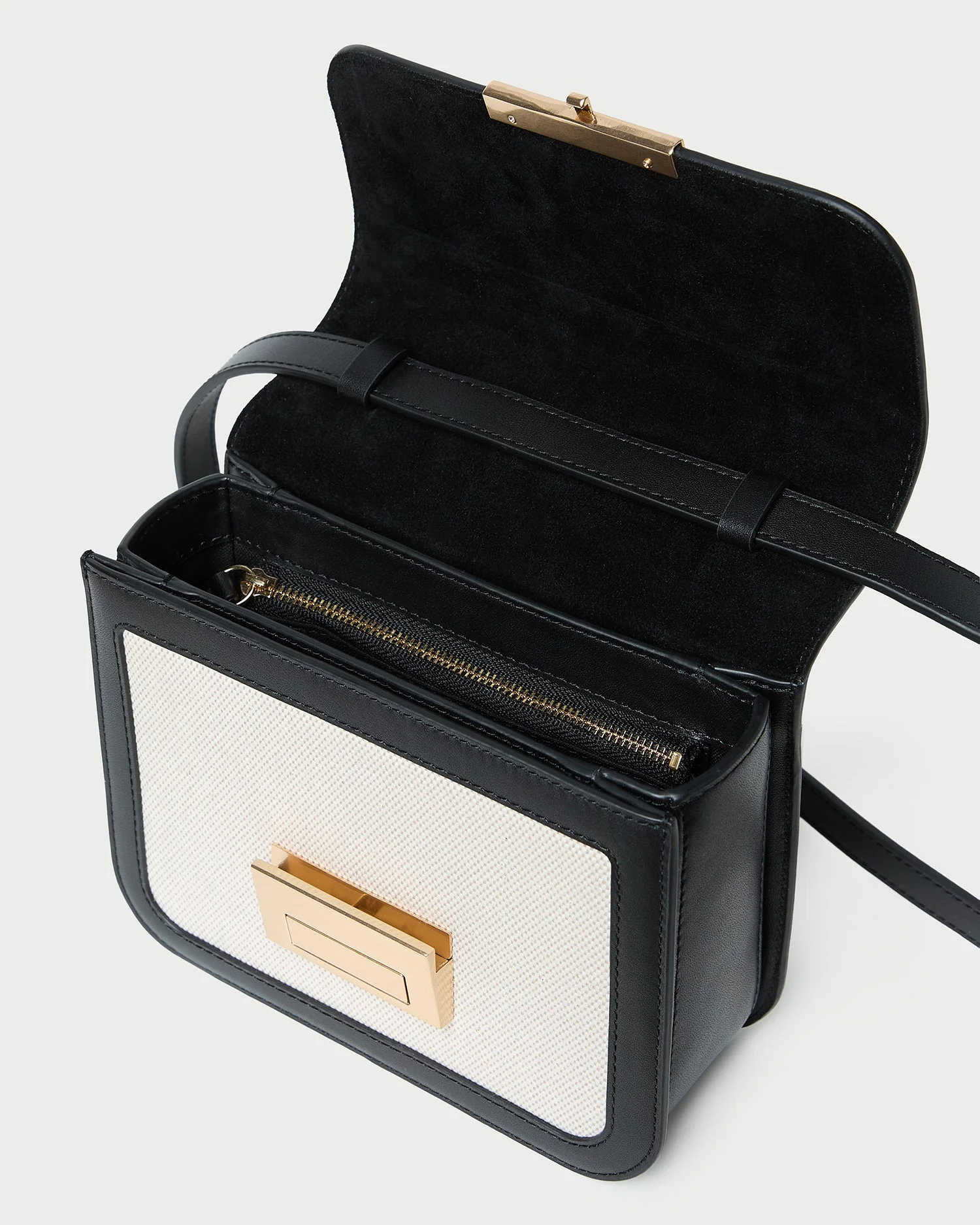 Loeffler Randall - Desi Black/Natural Canvas Crossbody - Image 4