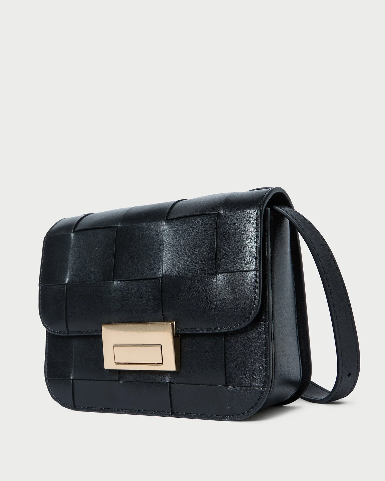 Loeffler Randall - Desi Black Woven Leather Crossbody - Image 2