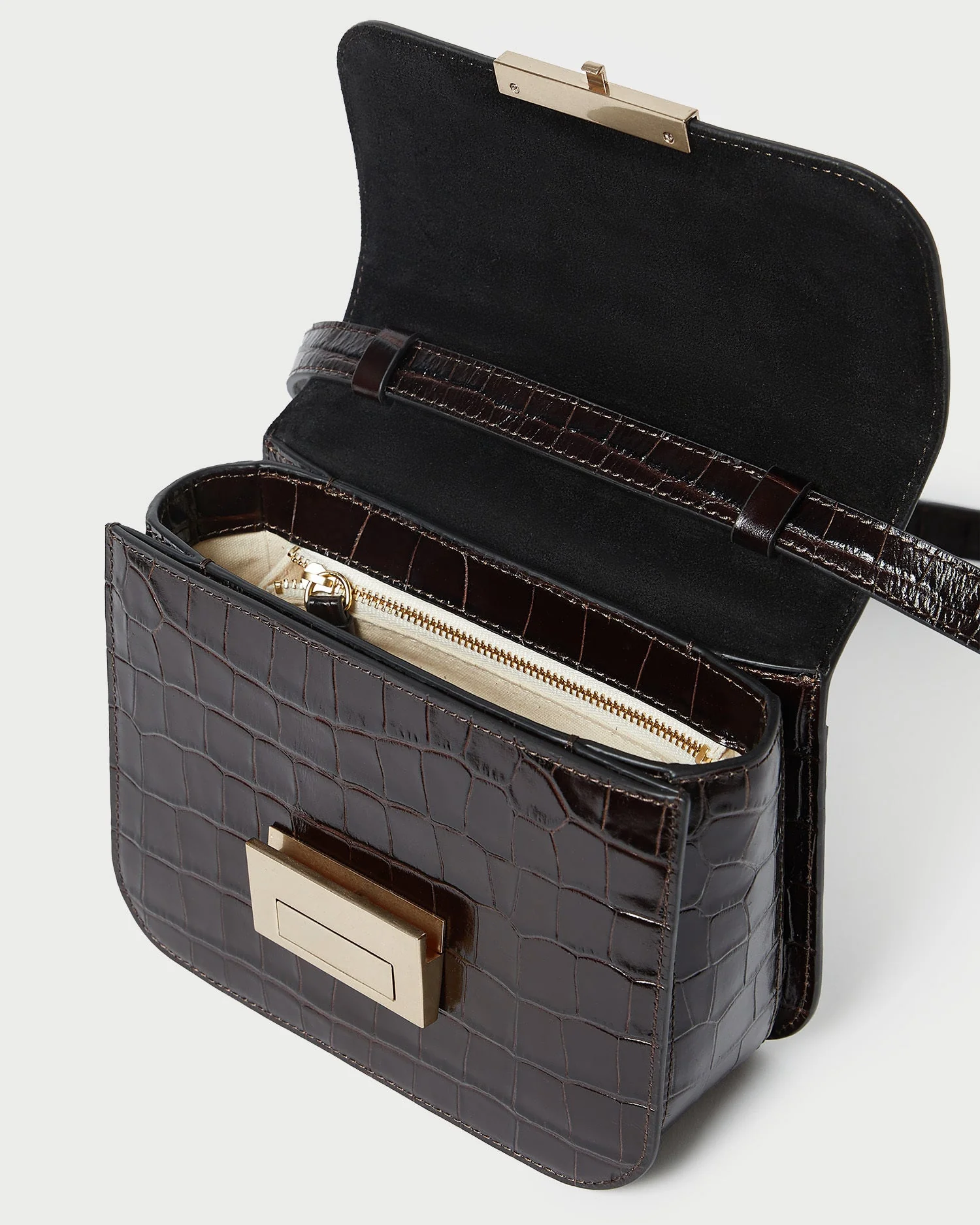 Loeffler Randall - Desi Crocodile Leather Crossbody - Image 4