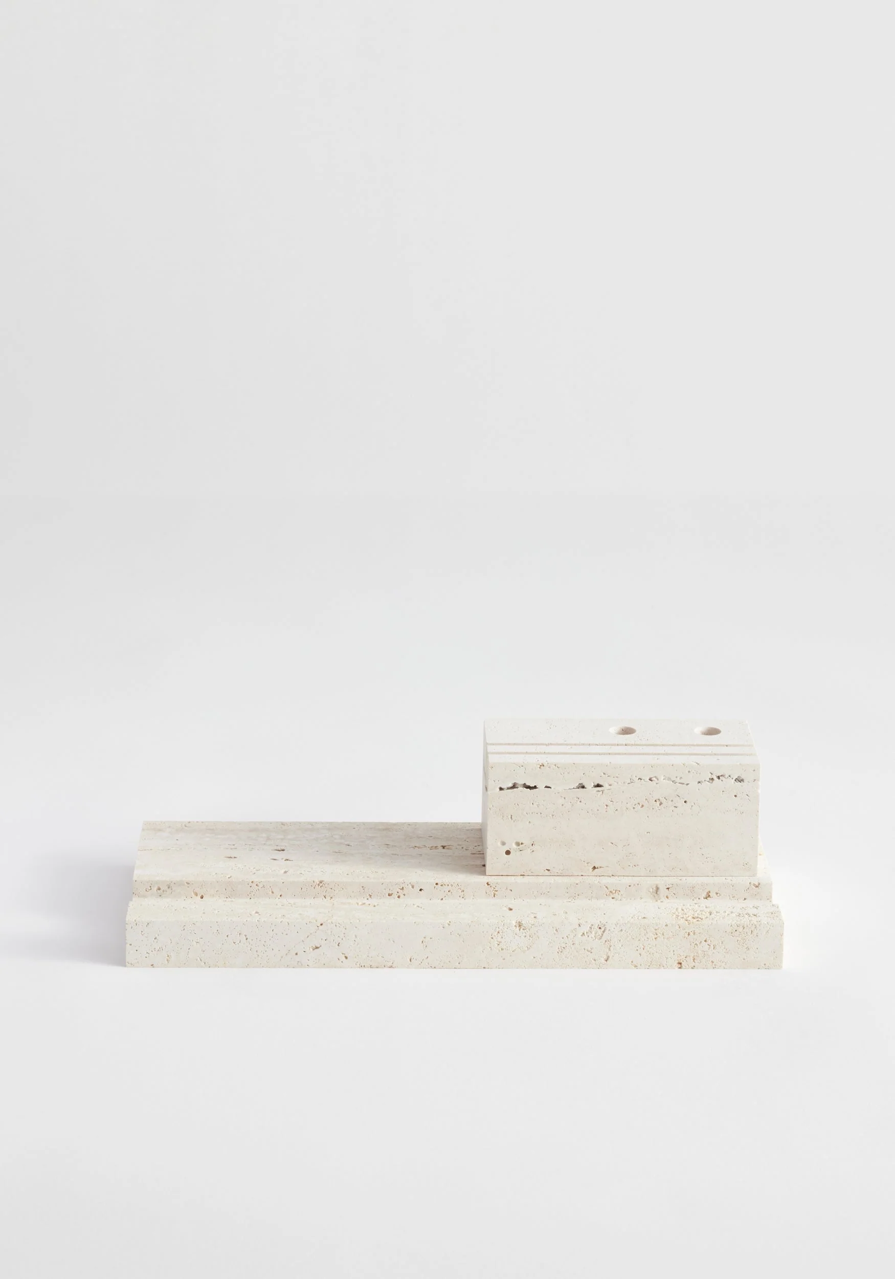 ROHE - Desk organizer | travertine