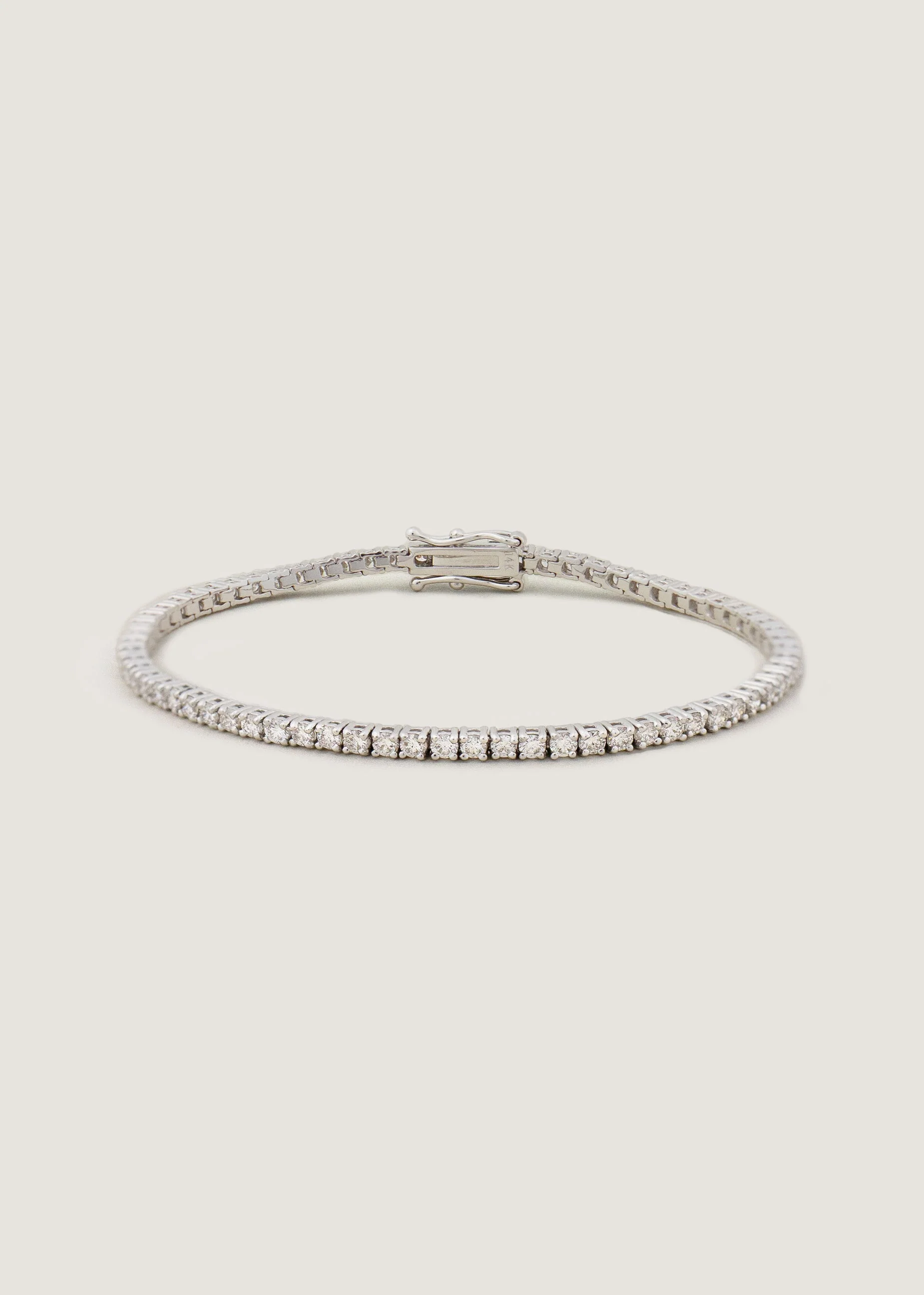 Kinn - Classic Diana Tennis Bracelet 3.20ctw White Gold