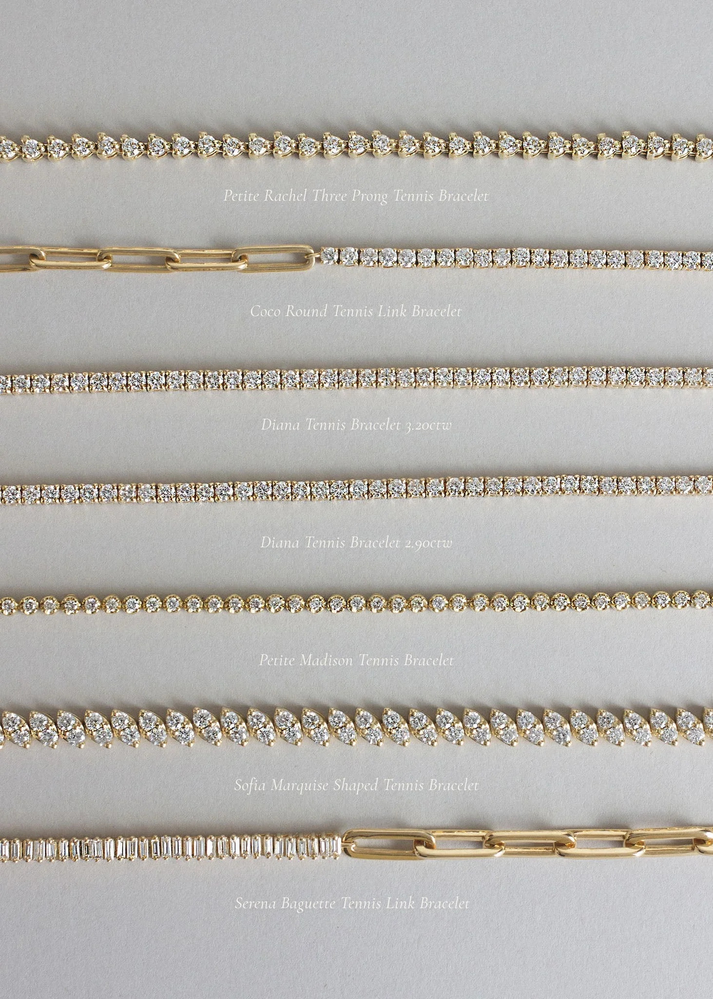Kinn - Classic Diana Tennis Bracelet 3.20ctw White Gold - Image 4