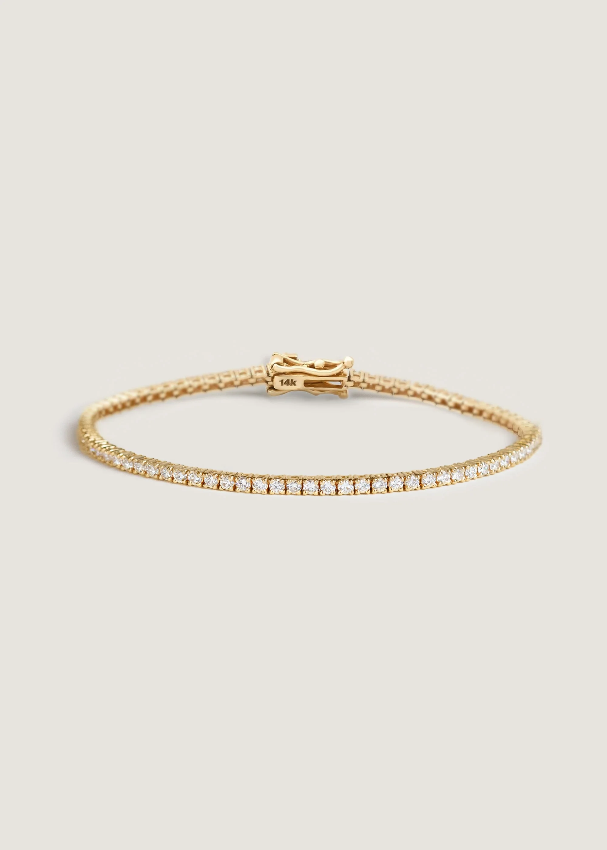 Kinn - Classic Diana Tennis Bracelet 3.20ctw Yellow Gold