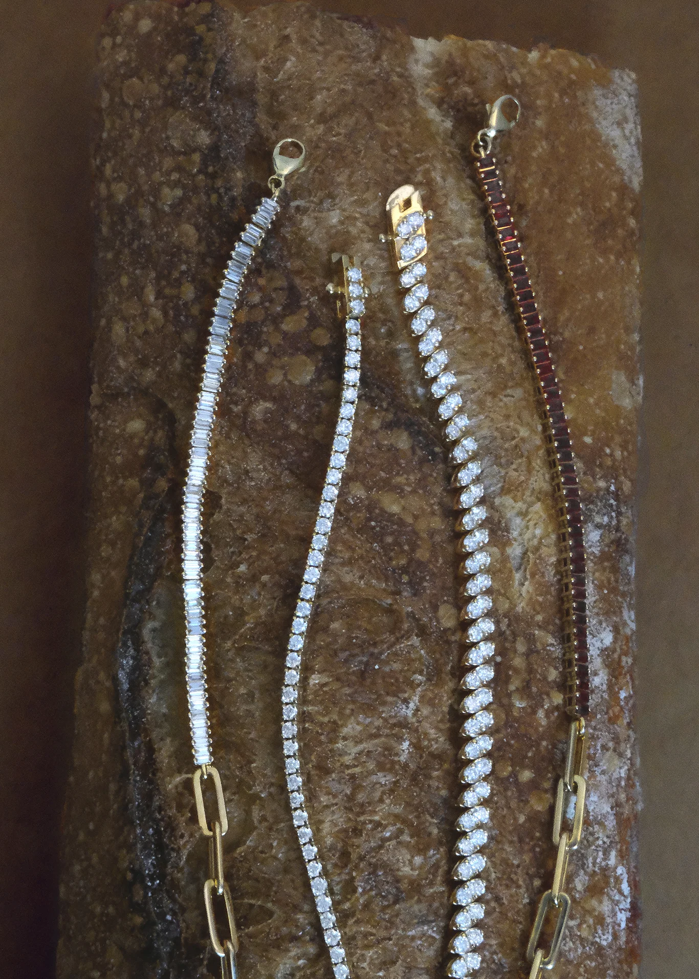 Kinn - Classic Diana Tennis Bracelet 3.20ctw Yellow Gold - Image 2