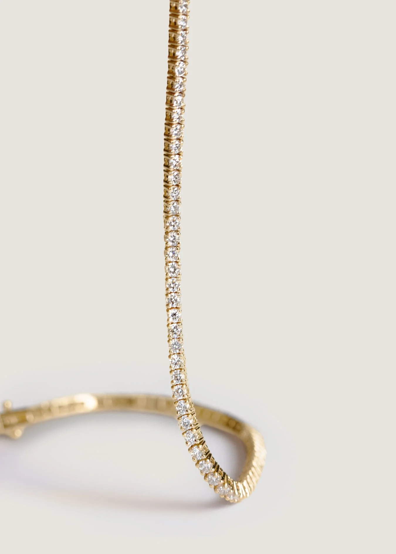 Kinn - Classic Diana Tennis Bracelet 3.20ctw Yellow Gold - Image 5