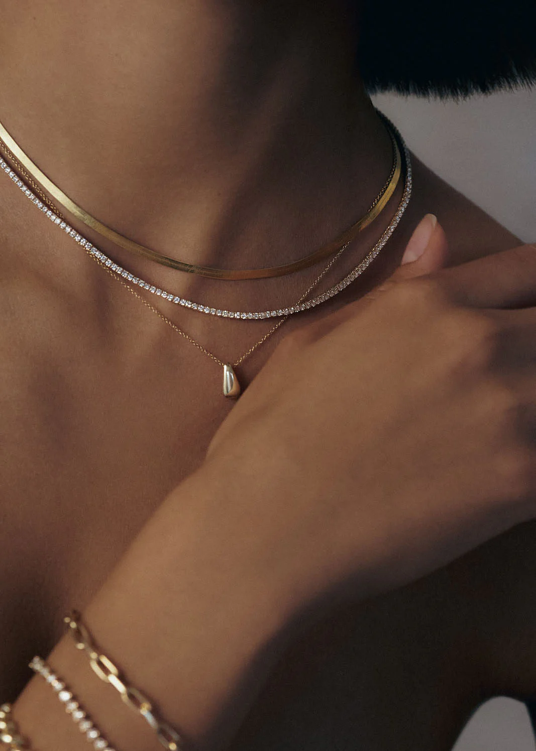 Kinn - Diana Tennis Necklace Diamond 6.20ctw White Gold - Image 4