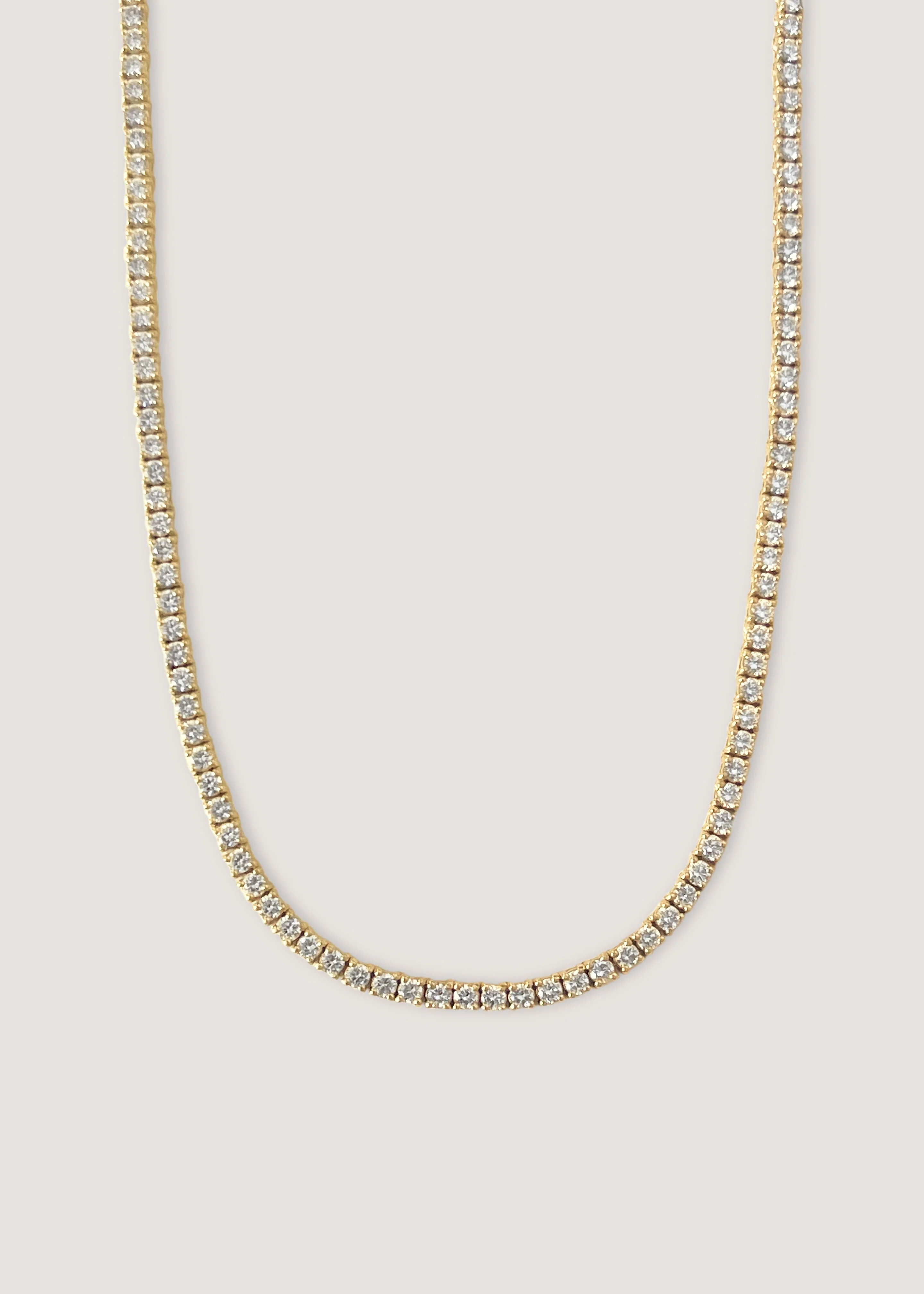Kinn - Diana Tennis Necklace Diamond 6.20ctw Yellow Gold