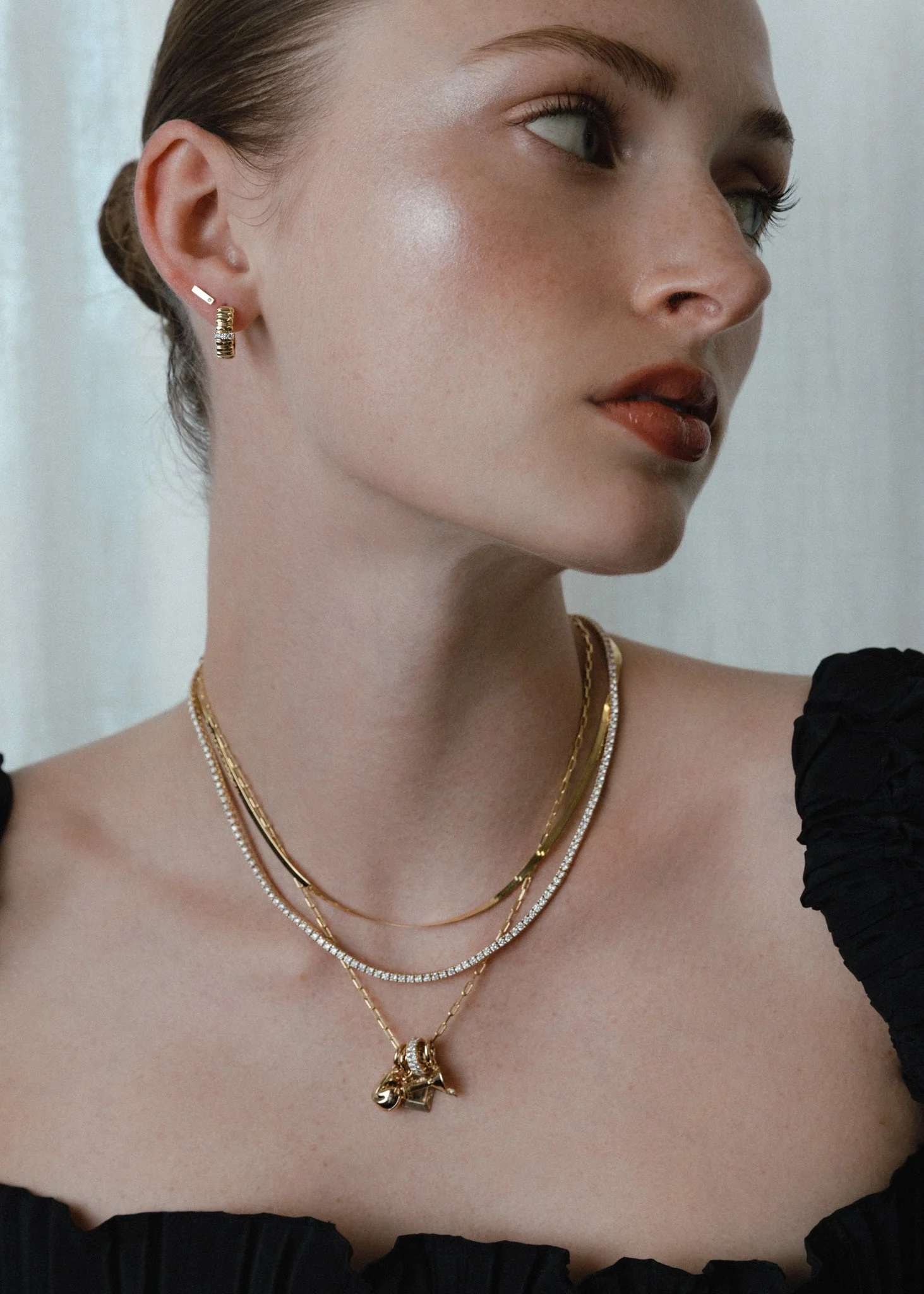 Kinn - Diana Tennis Necklace Diamond 6.20ctw Yellow Gold - Image 10