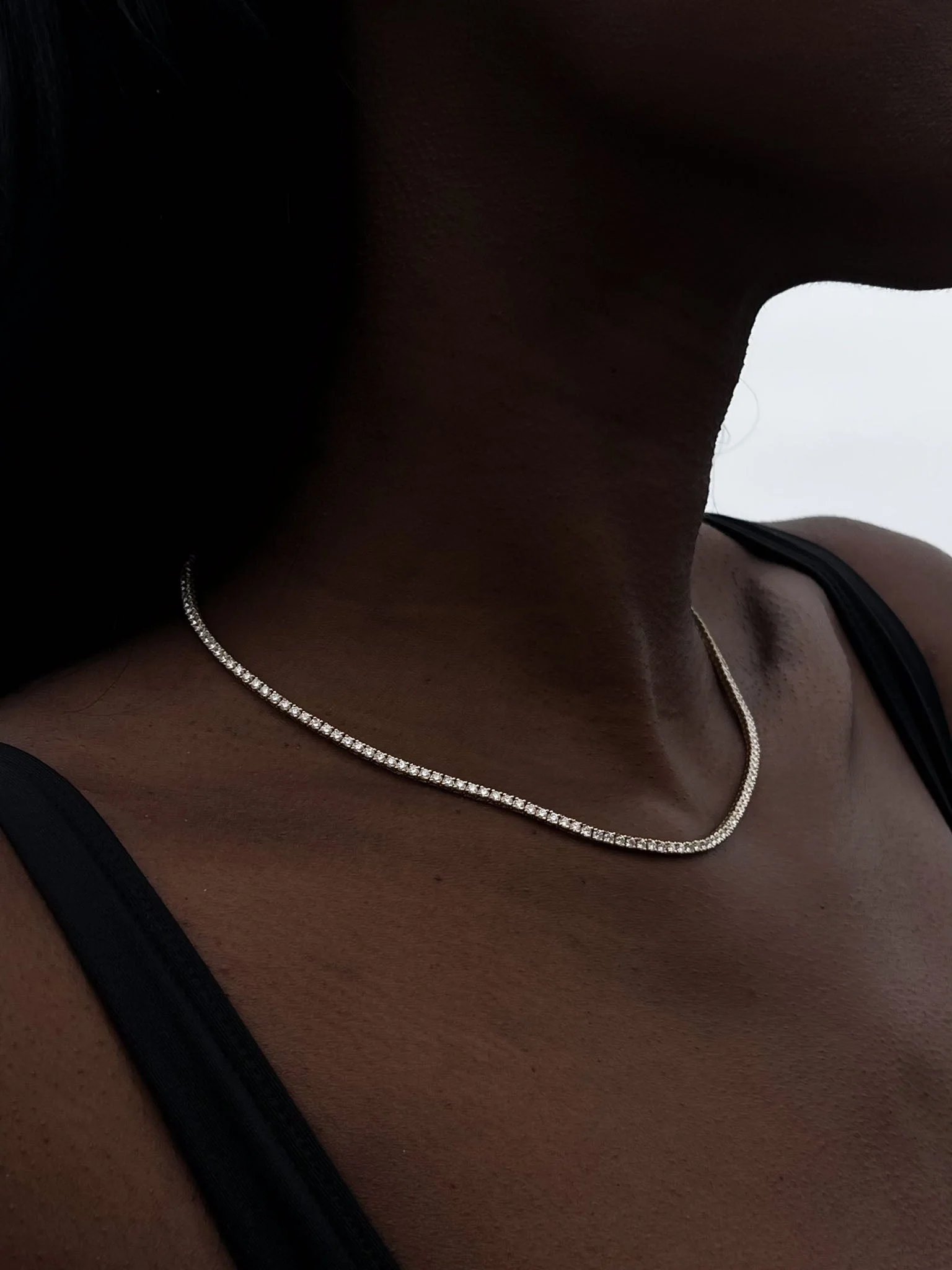 Kinn - Diana Tennis Necklace Diamond 6.20ctw Yellow Gold - Image 8