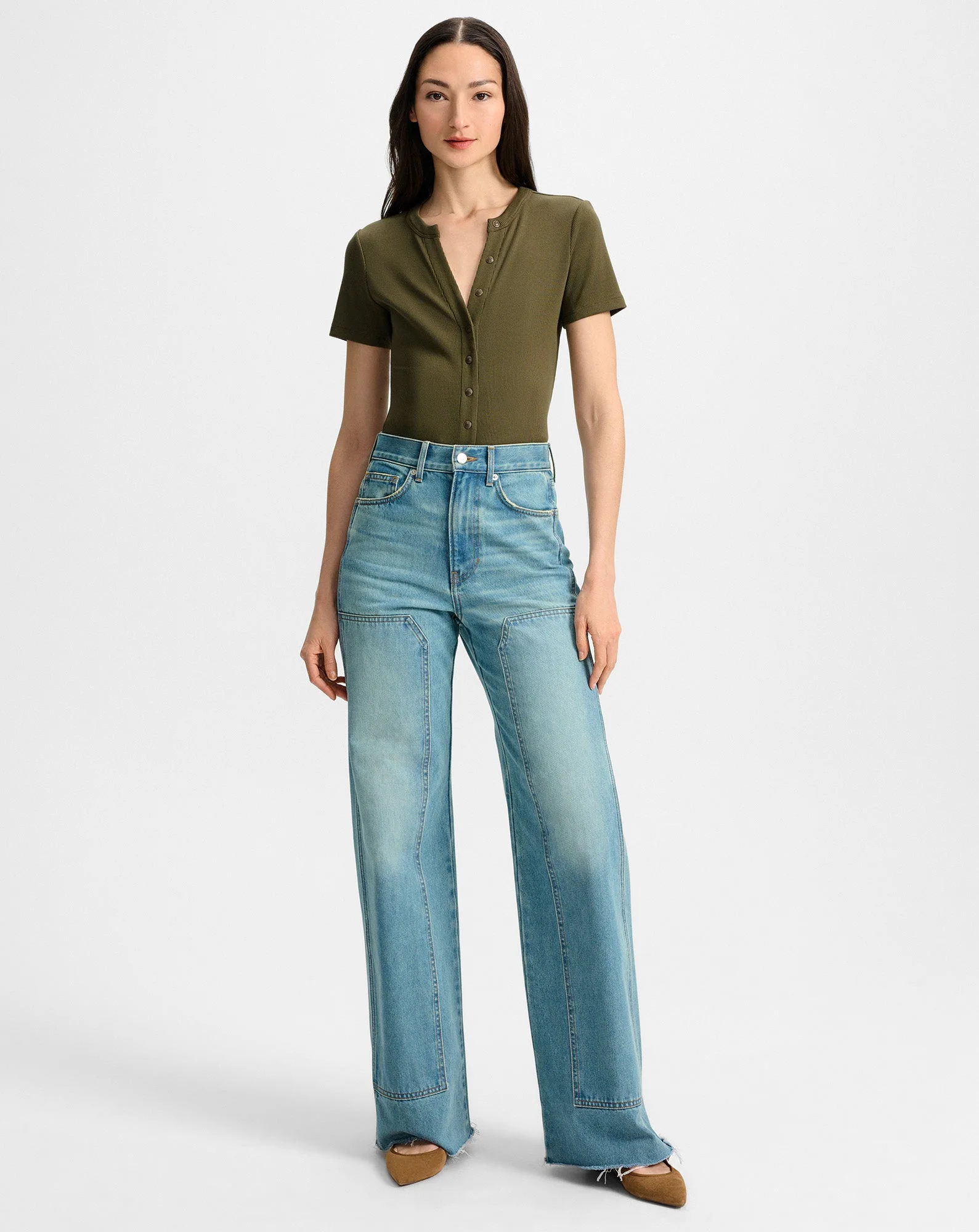 Veronica Beard - Dilia Button - Down T - Shirt - Image 2