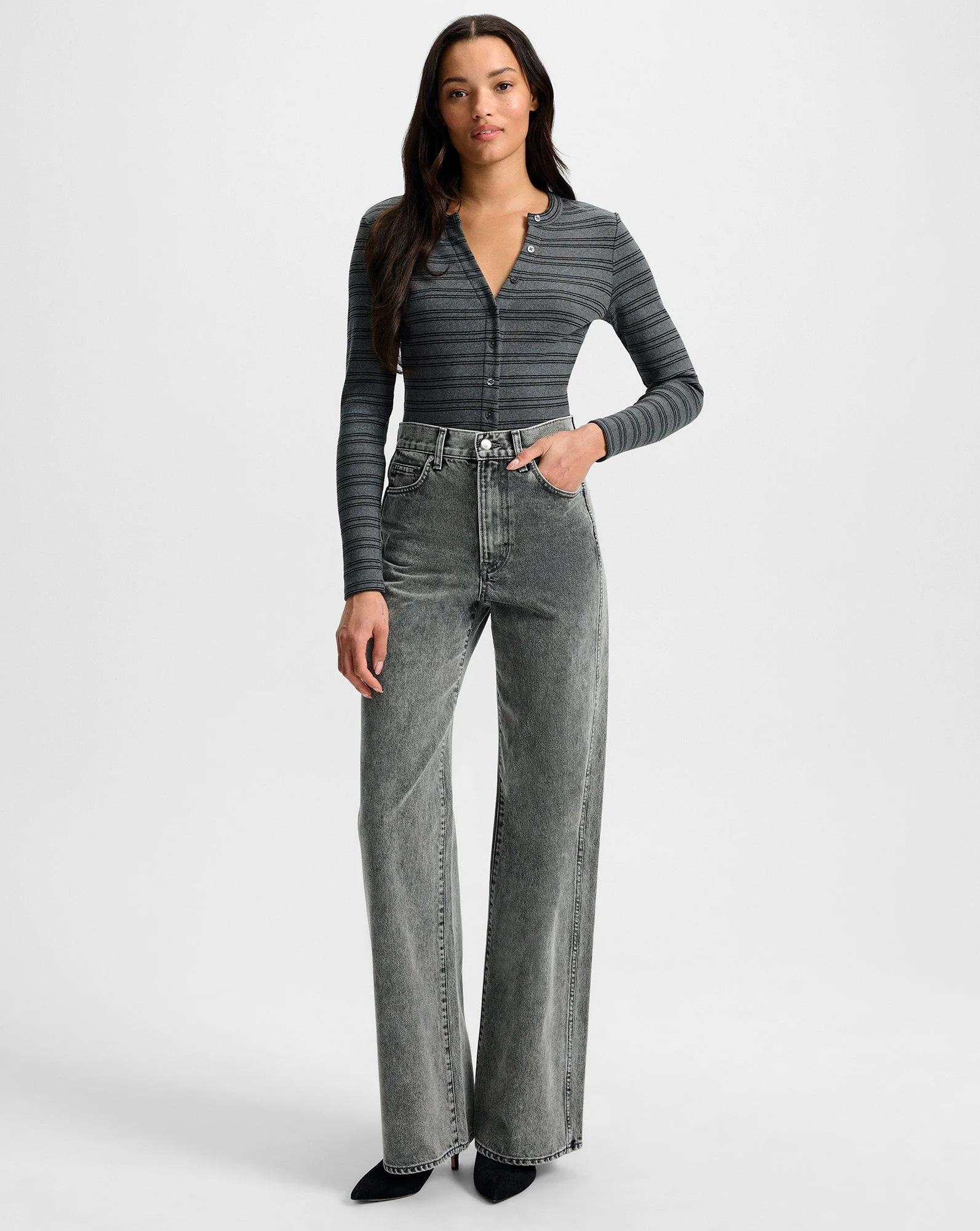 Veronica Beard - Dilia Striped Button - Down T - Shirt - Image 2