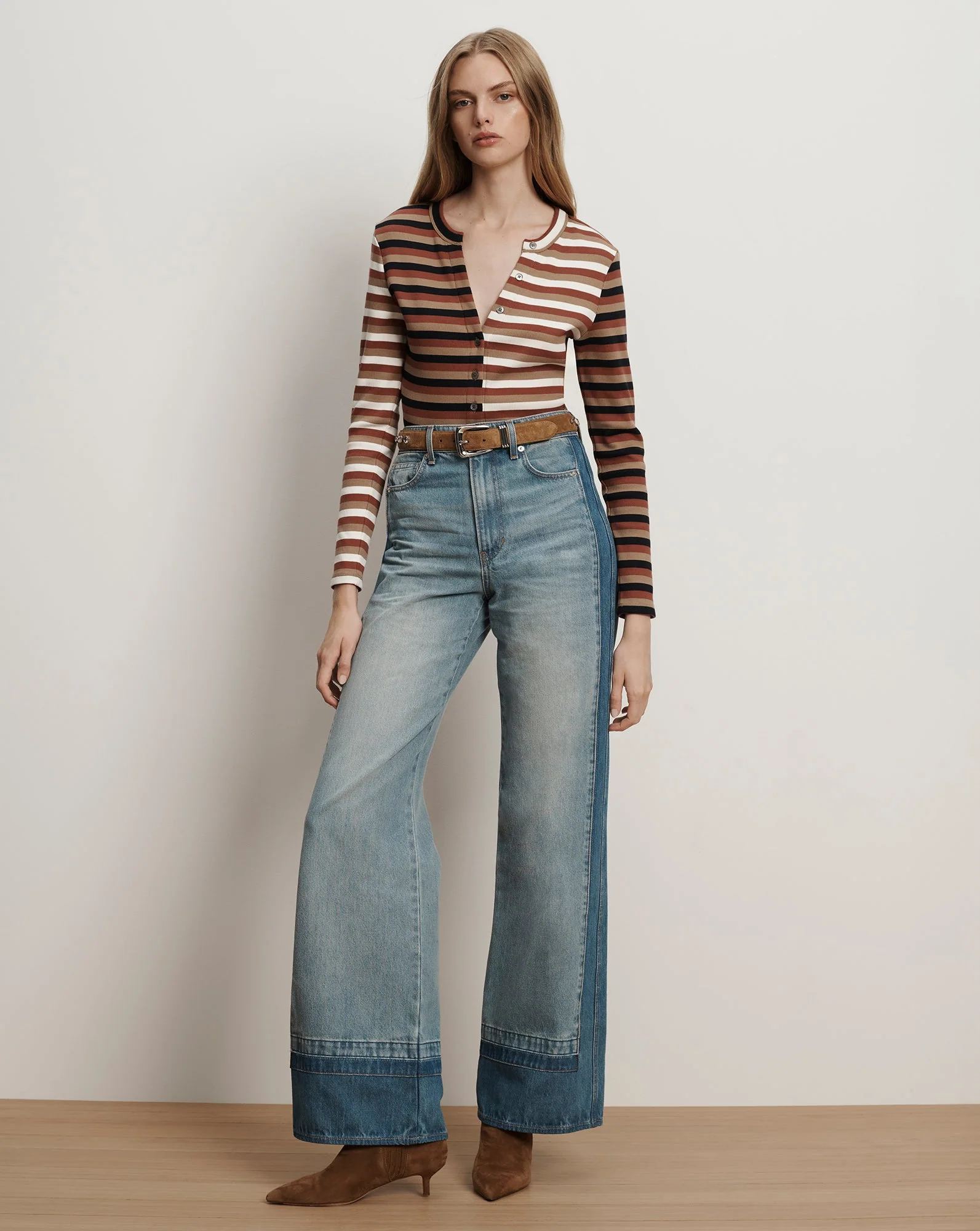 Veronica Beard - Dilia Striped Button - Down T - Shirt - Image 2