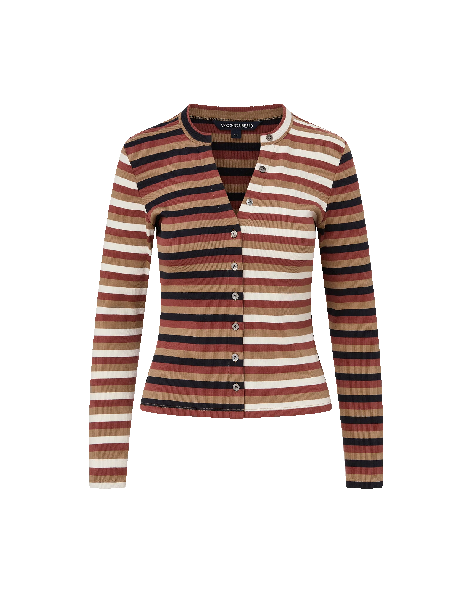Veronica Beard - Dilia Striped Button - Down T - Shirt - Image 5