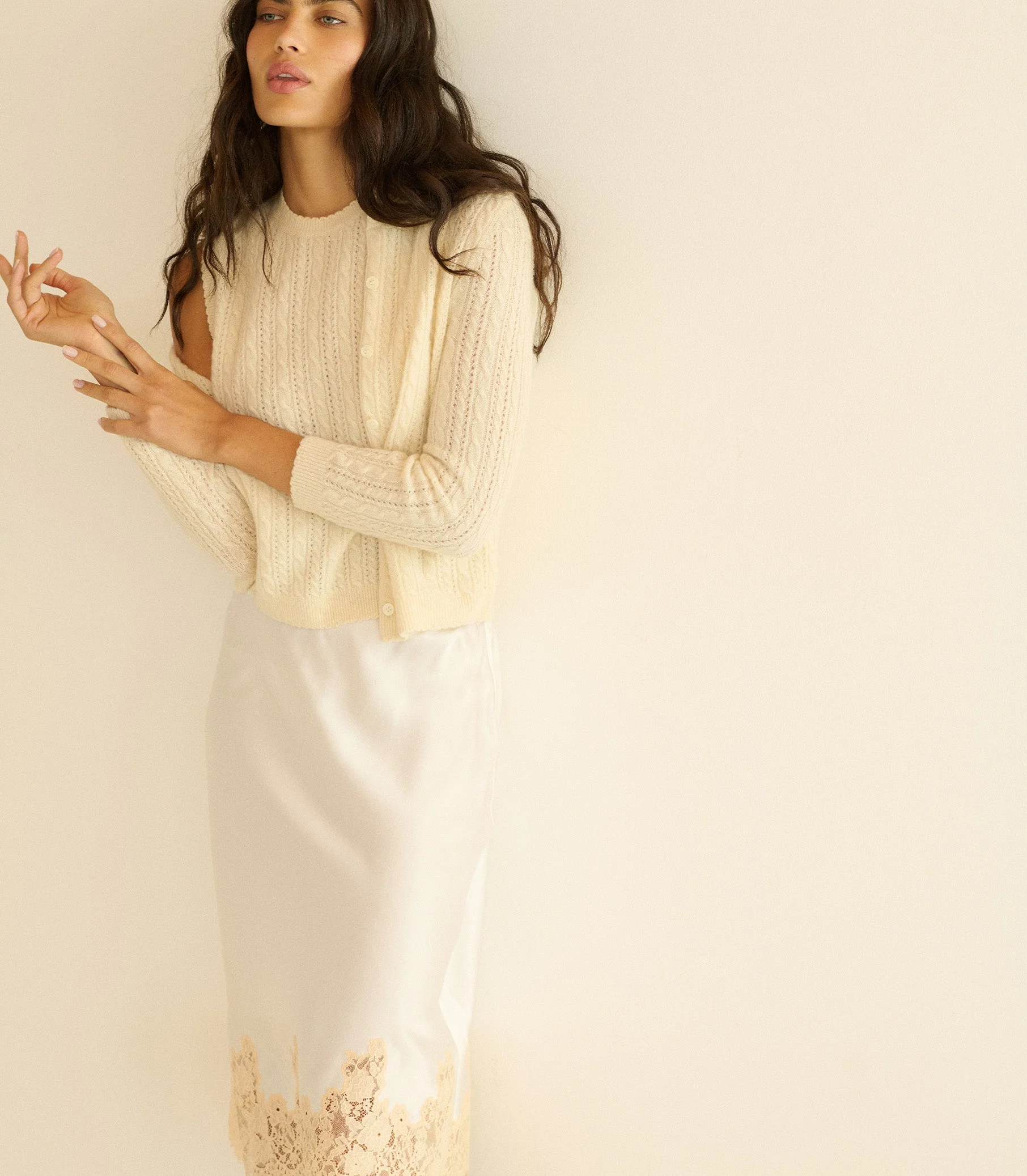 DOEN - DANAE CASHMERE CABLE CARDIGAN - Image 3