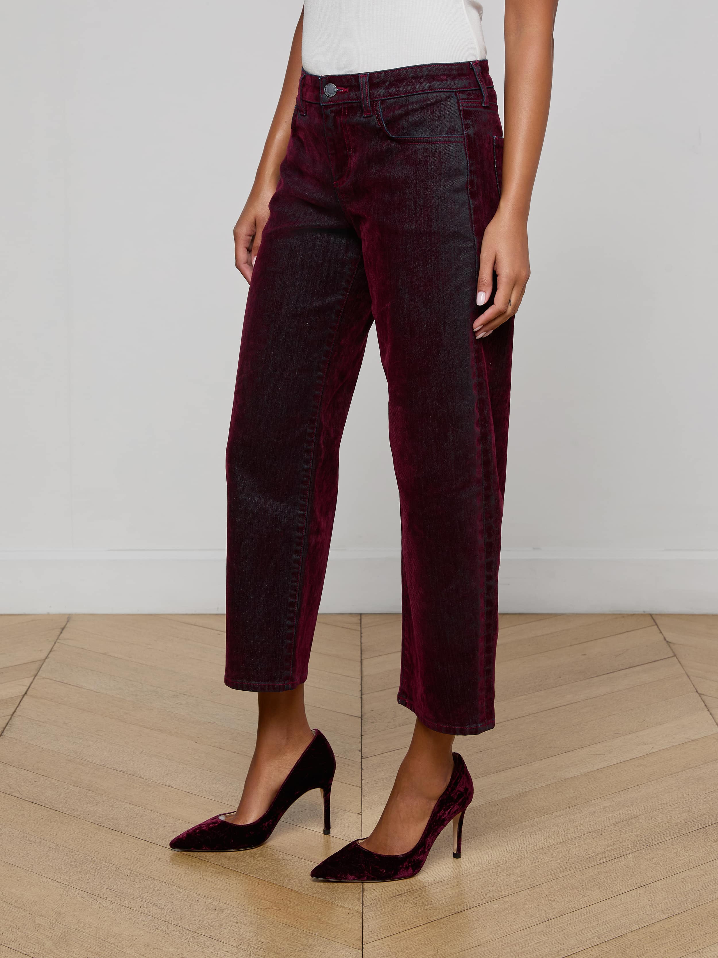 L'AGENCE - Dolores Flocked Bow - Leg Jean - Image 9