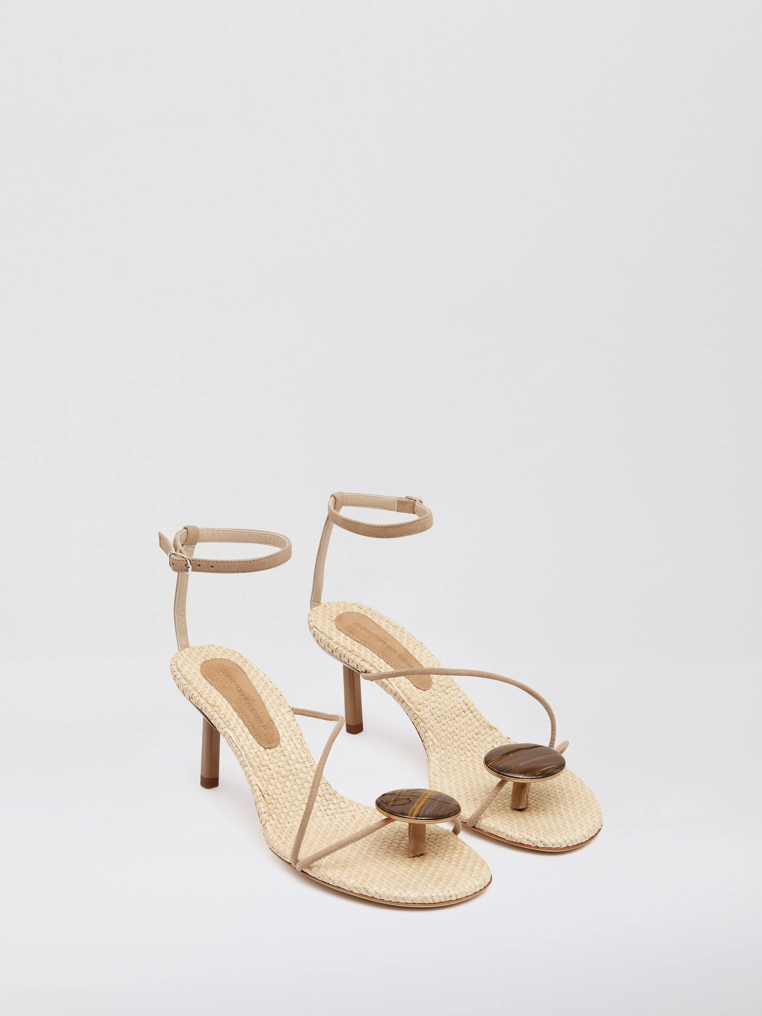 Christopher Esber - Doma Stoned Raffia Heel