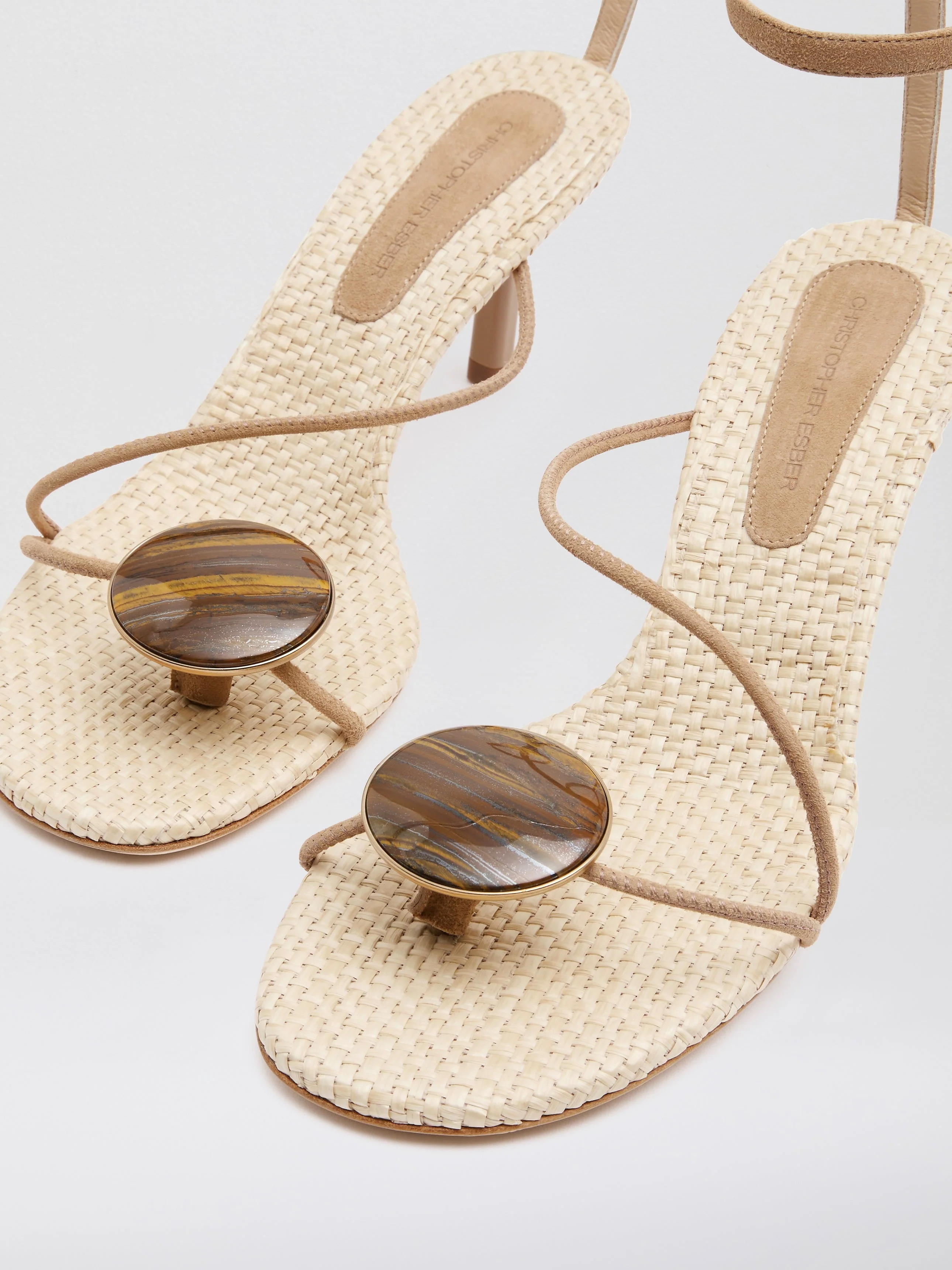 Christopher Esber - Doma Stoned Raffia Heel - Image 3