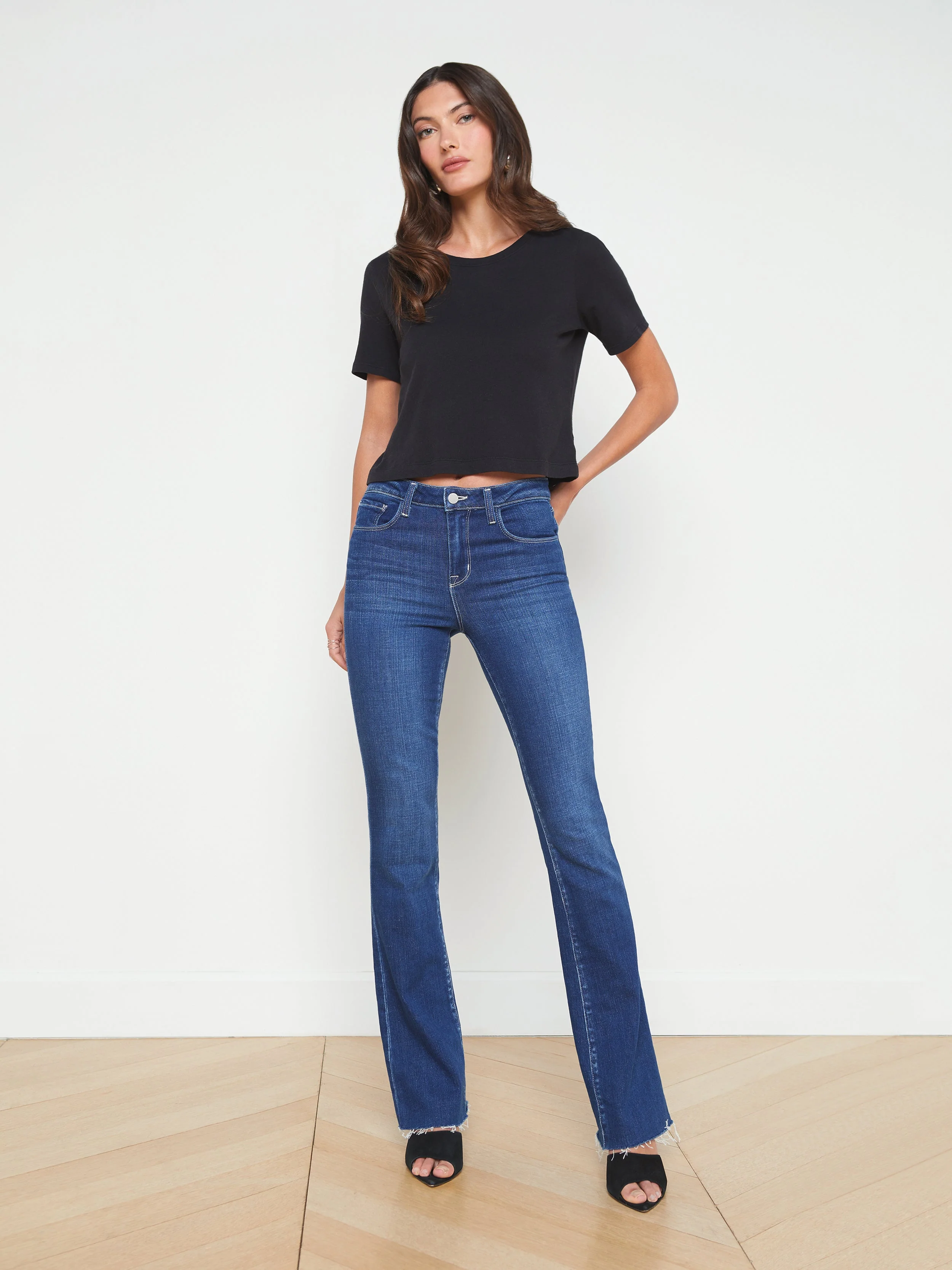L'AGENCE - Donna Cotton Cropped Tee - Image 2