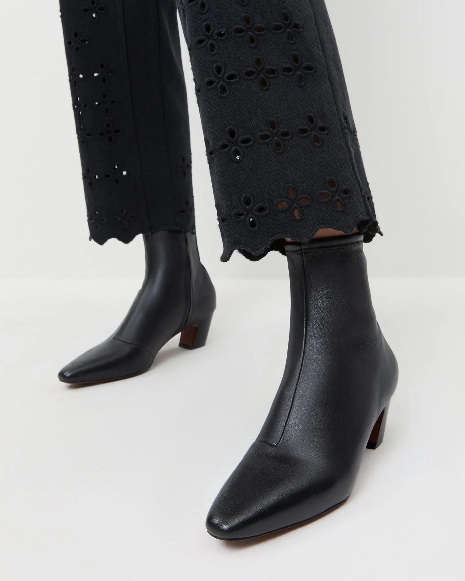 Loeffler Randall - Doria Black Leather Ankle Boot - Image 2