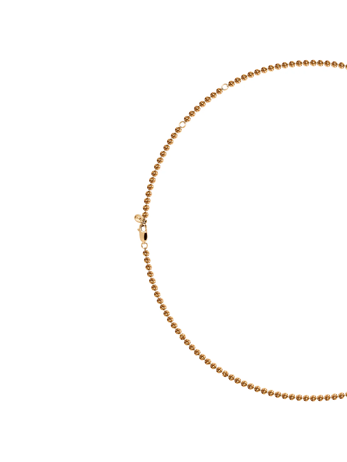 Dorsey - 14K FLOATING ETERNITY NECKLACE IN AMBER LAB DIAMOND, 14K YELLOW GOLD - Image 2