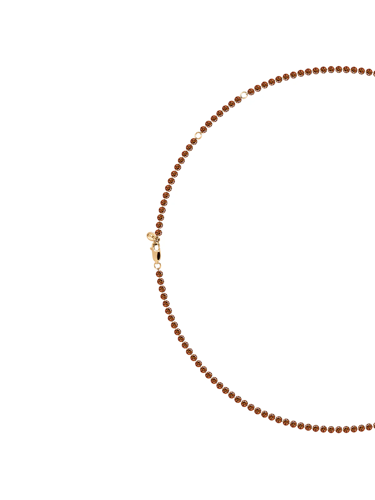 Dorsey - 14K FLOATING ETERNITY NECKLACE IN COGNAC LAB DIAMOND, 14K YELLOW GOLD - Image 2