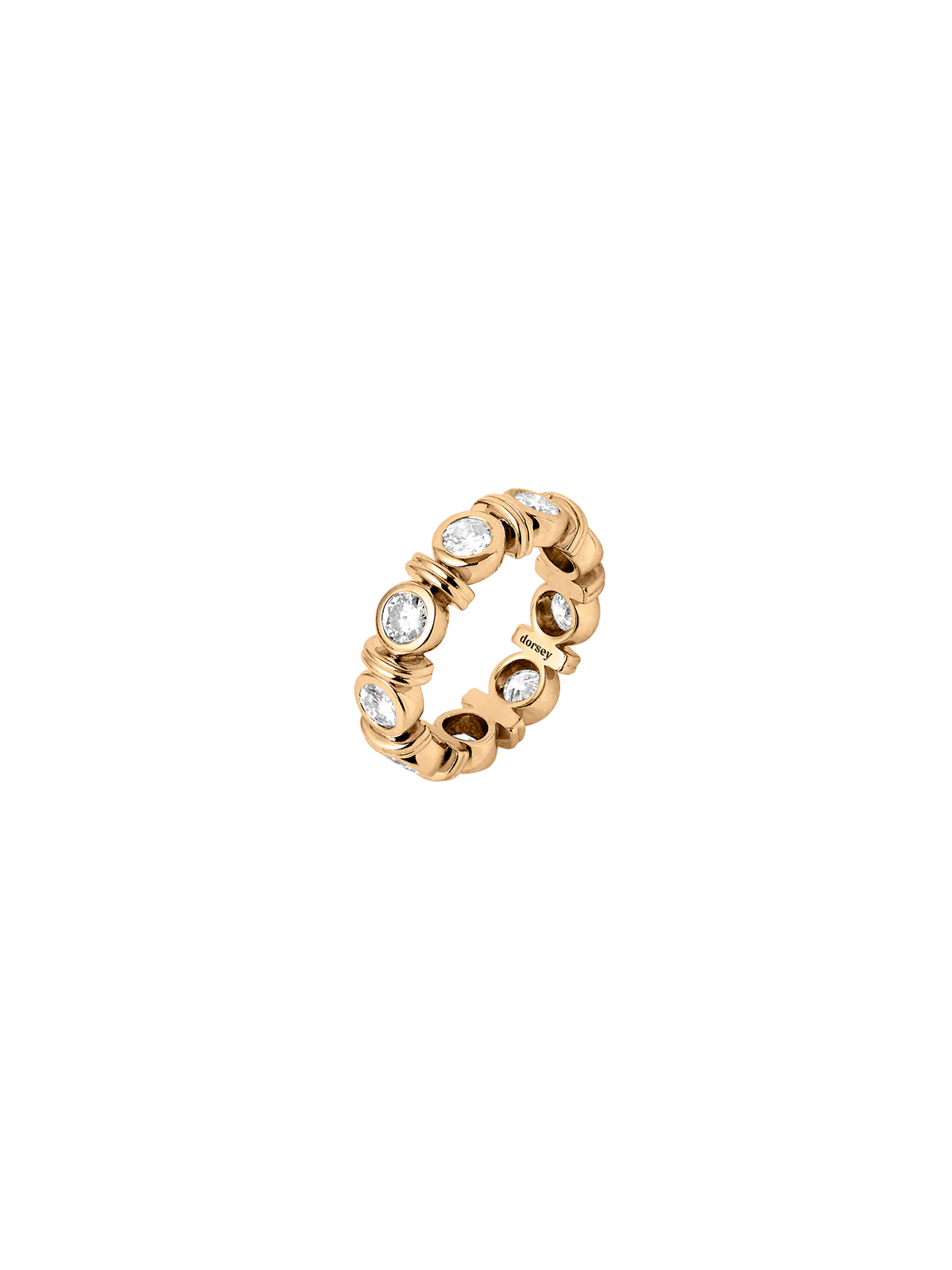 Dorsey - 14K PETITE RHEN ROUND - CUT RING IN LAB DIAMOND, 14K YELLOW GOLD - Image 2