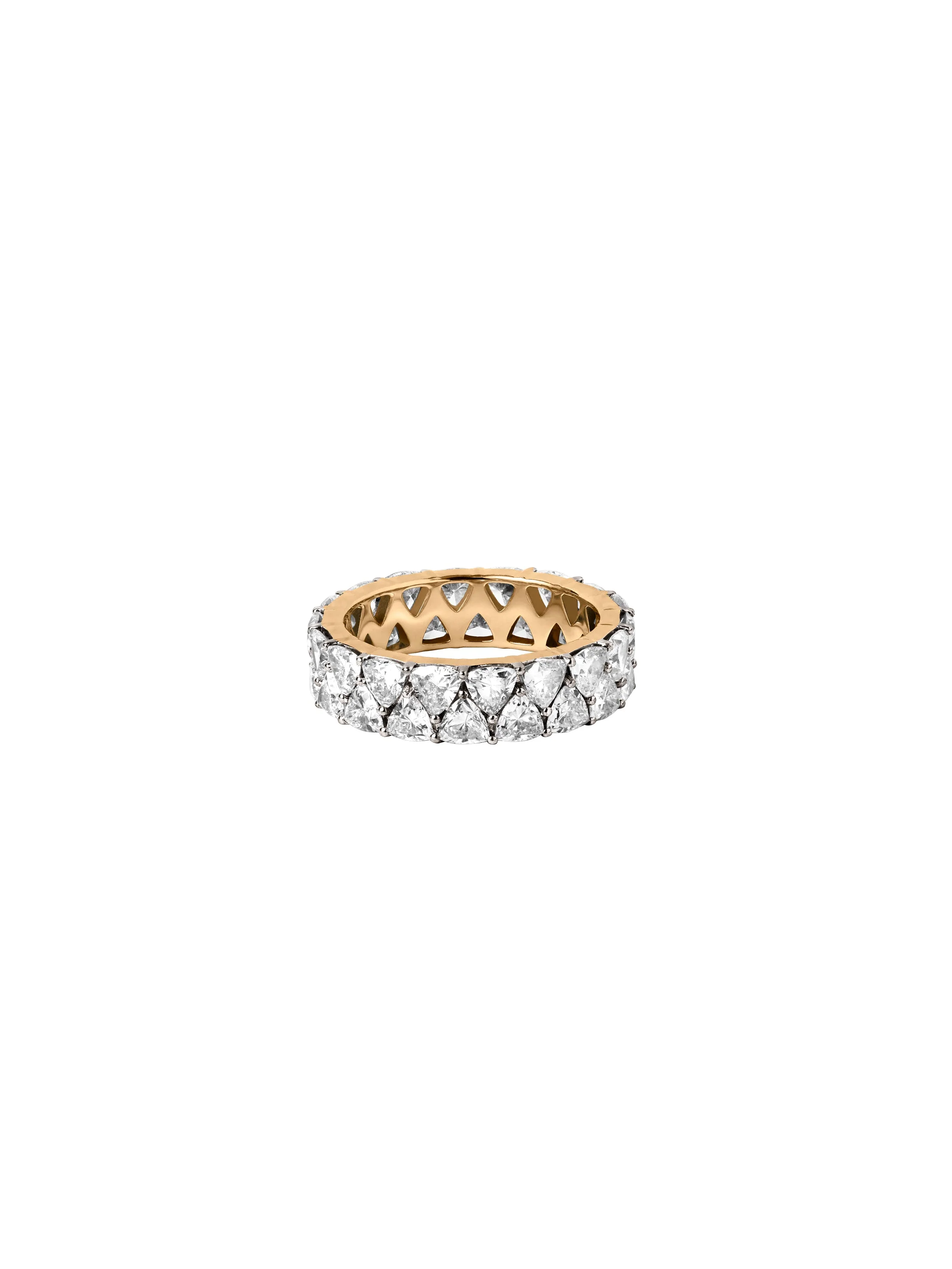 Dorsey - 14K STACKED TRILLION ETERNITY BAND IN LAB DIAMOND, 14K YELLOW GOLD