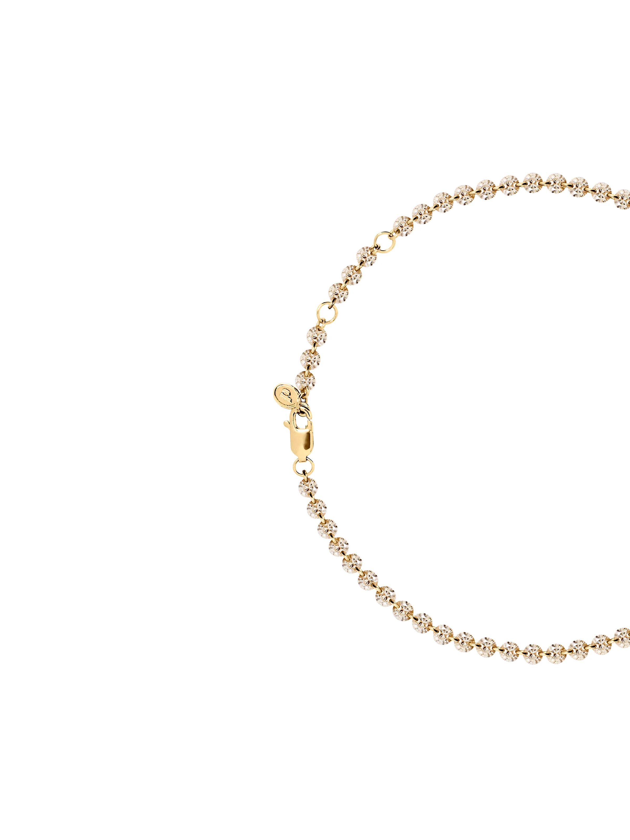 Dorsey - FLOATING ETERNITY ANKLET IN 3.5MM HONEY MOISSANITE, 18K GOLD VERMEIL - Image 2