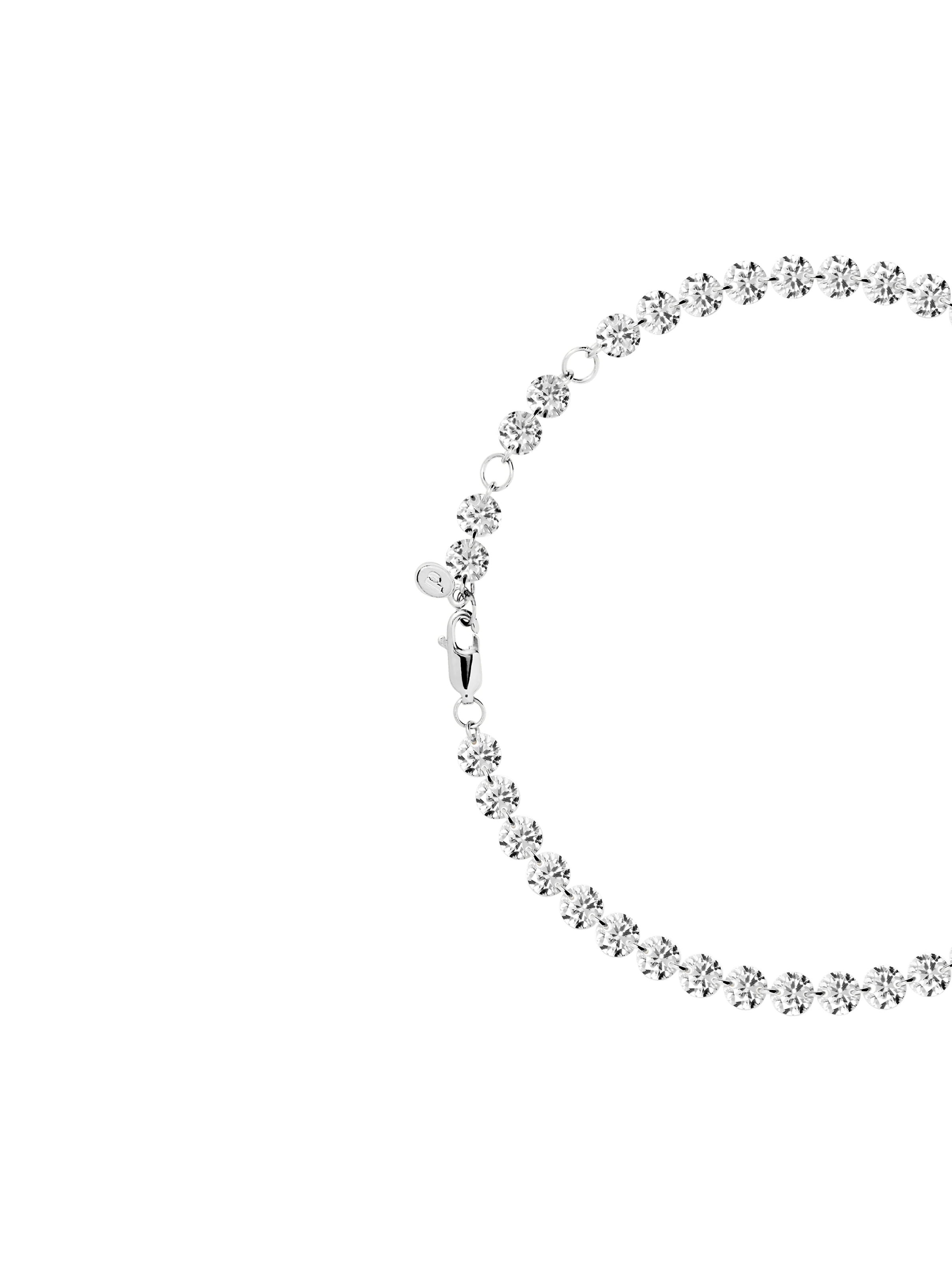 Dorsey - FLOATING ETERNITY ANKLET IN 5MM MOISSANITE, STERLING SILVER - Image 2