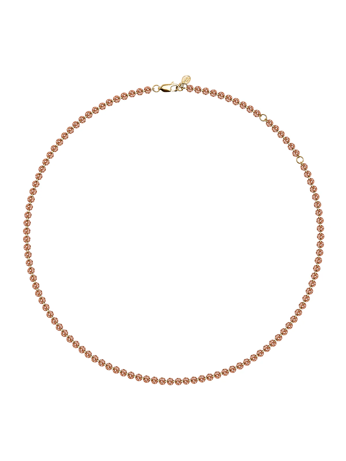 Dorsey - FLOATING ETERNITY NECKLACE IN 3.5MM NANO MORGANITE, 18K GOLD VERMEIL