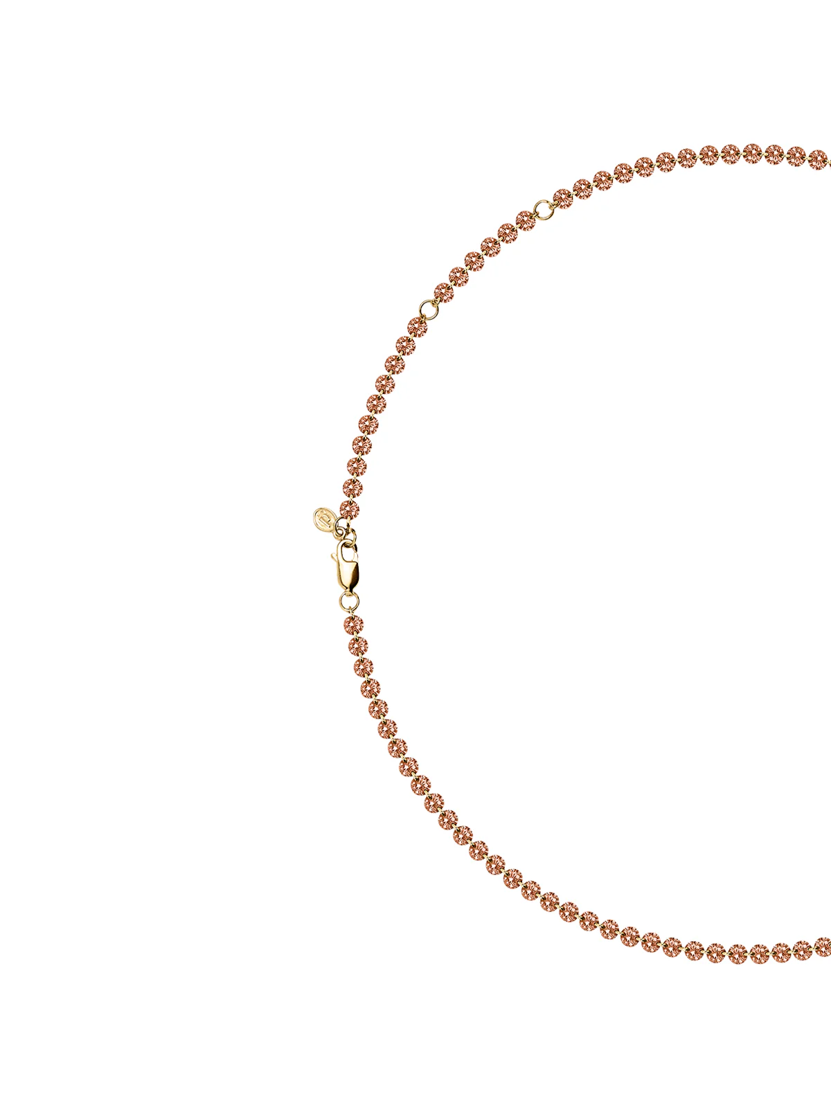 Dorsey - FLOATING ETERNITY NECKLACE IN 3.5MM NANO MORGANITE, 18K GOLD VERMEIL - Image 2