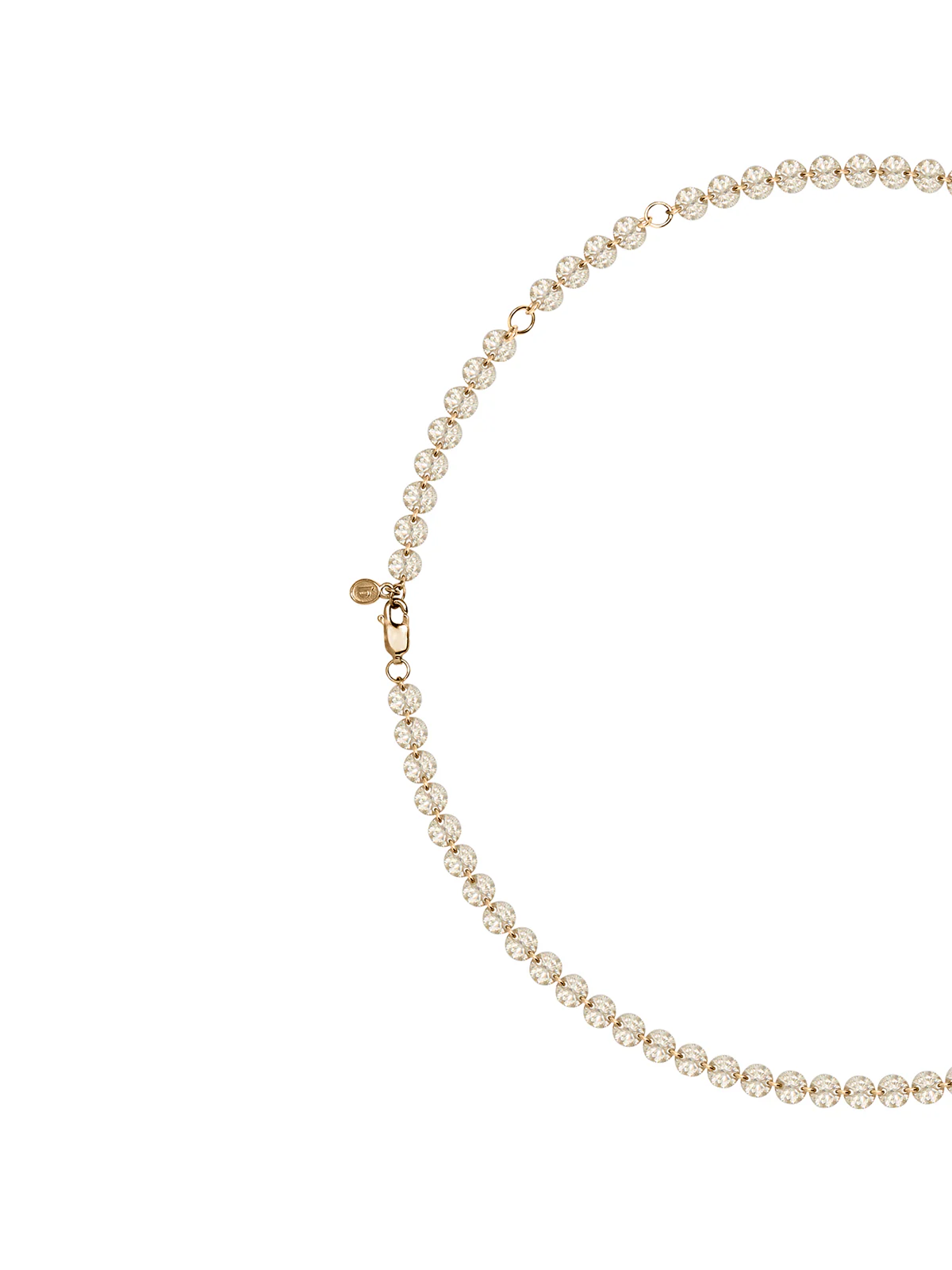 Dorsey - FLOATING ETERNITY NECKLACE IN 5MM HONEY MOISSANITE, 18K GOLD VERMEIL - Image 2
