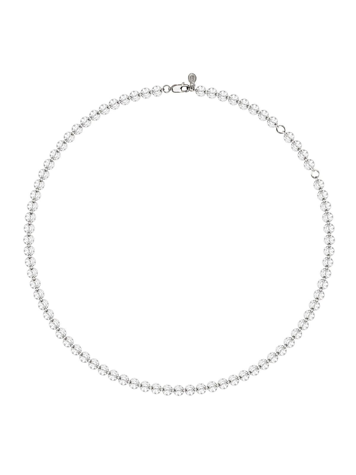 Dorsey - FLOATING ETERNITY NECKLACE IN 5MM MOISSANITE, STERLING SILVER