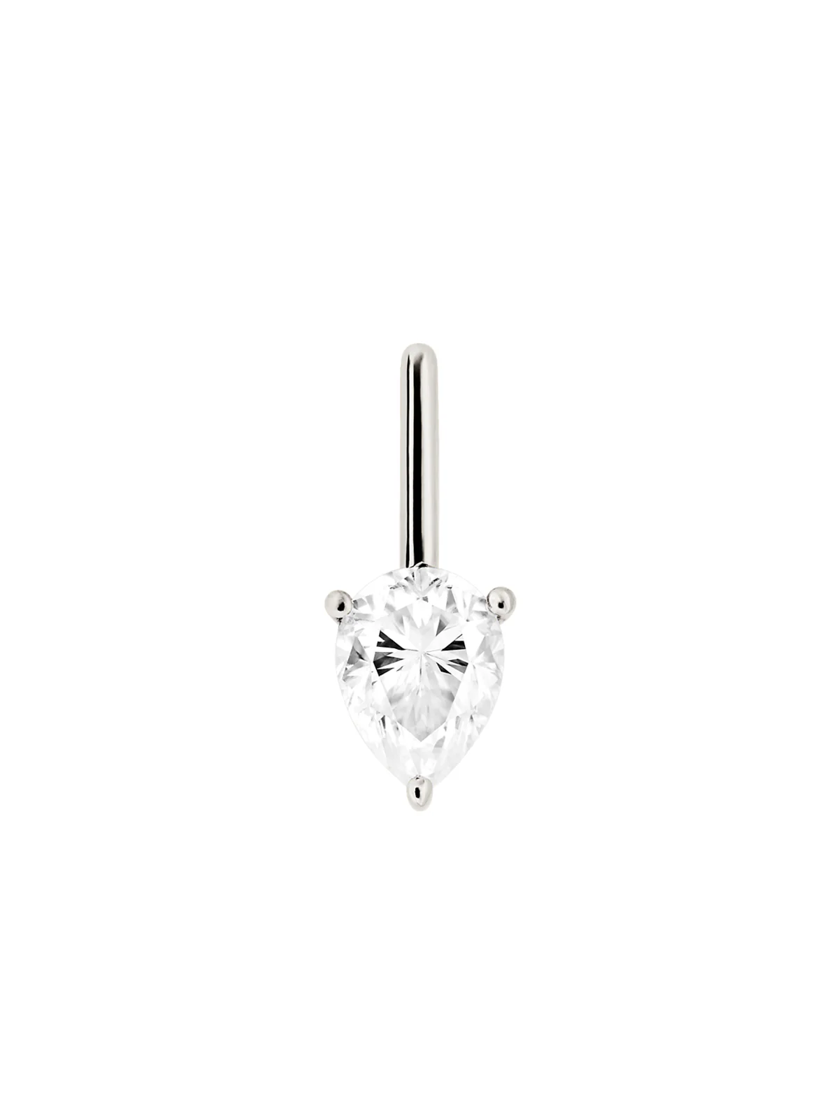 Dorsey - HENDRY PEAR - CUT BAR STUD EARRING IN MOISSANITE