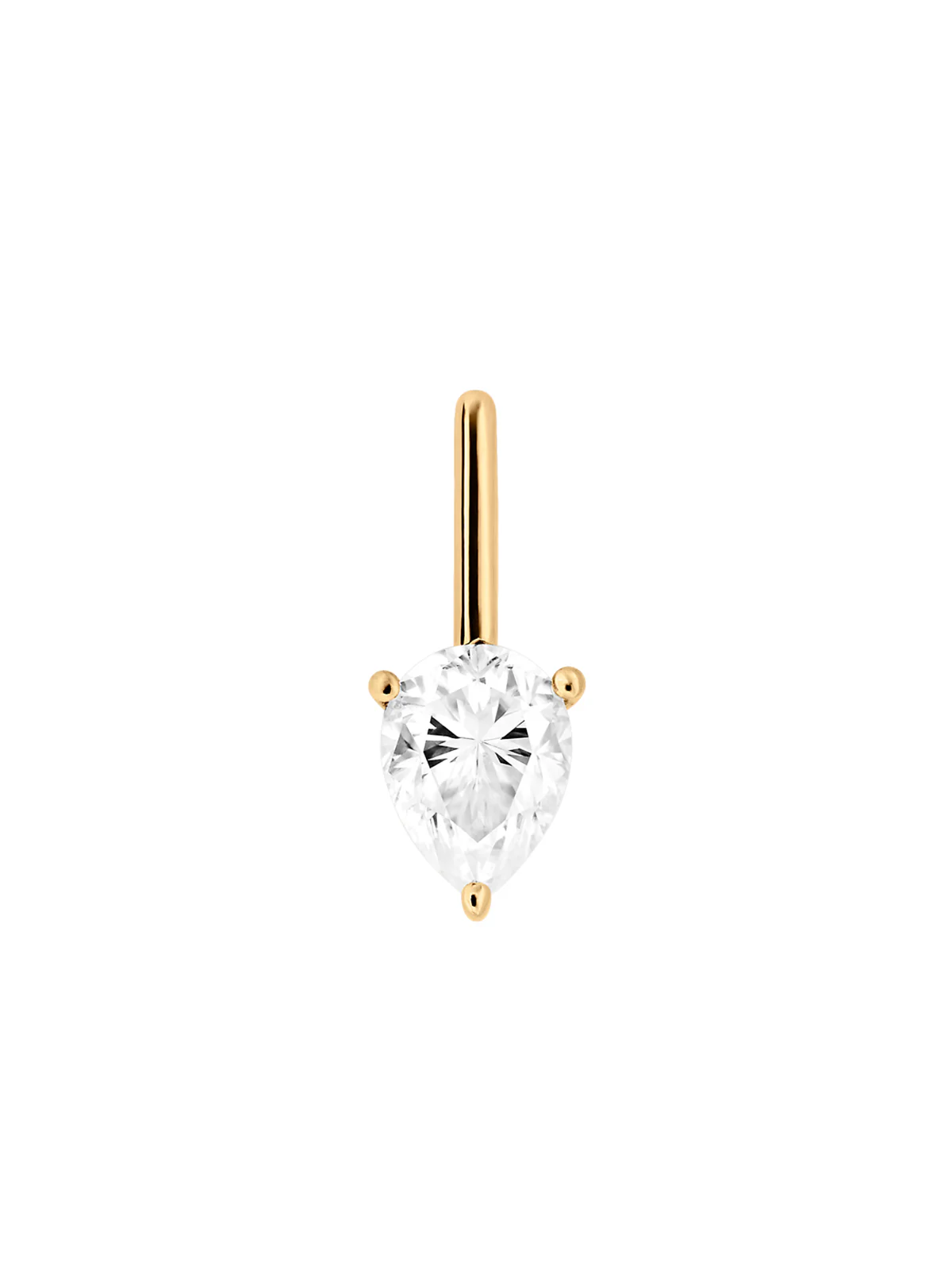 Dorsey - HENDRY PEAR - CUT BAR STUD EARRING IN MOISSANITE