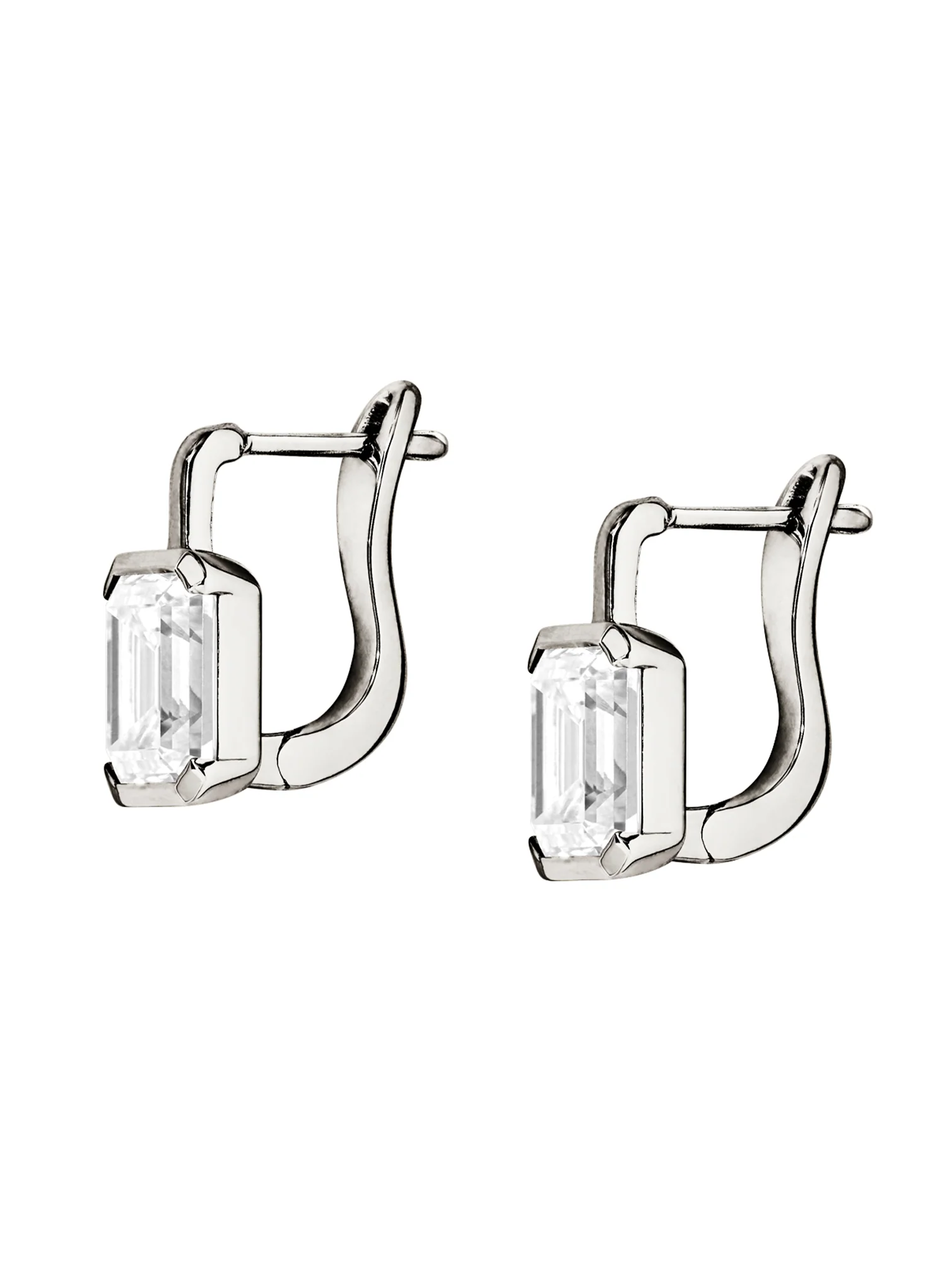 Dorsey - INÈS EMERALD - CUT EARRINGS IN MOISSANITE, STERLING SILVER - Image 2