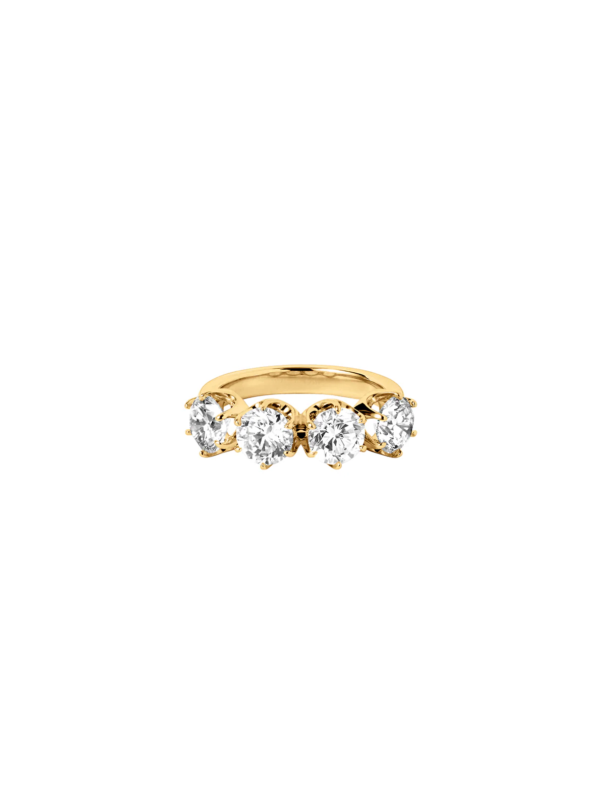 Dorsey - IRIS 4 - STONE PINKY RING IN MOISSANITE, 18K GOLD VERMEIL