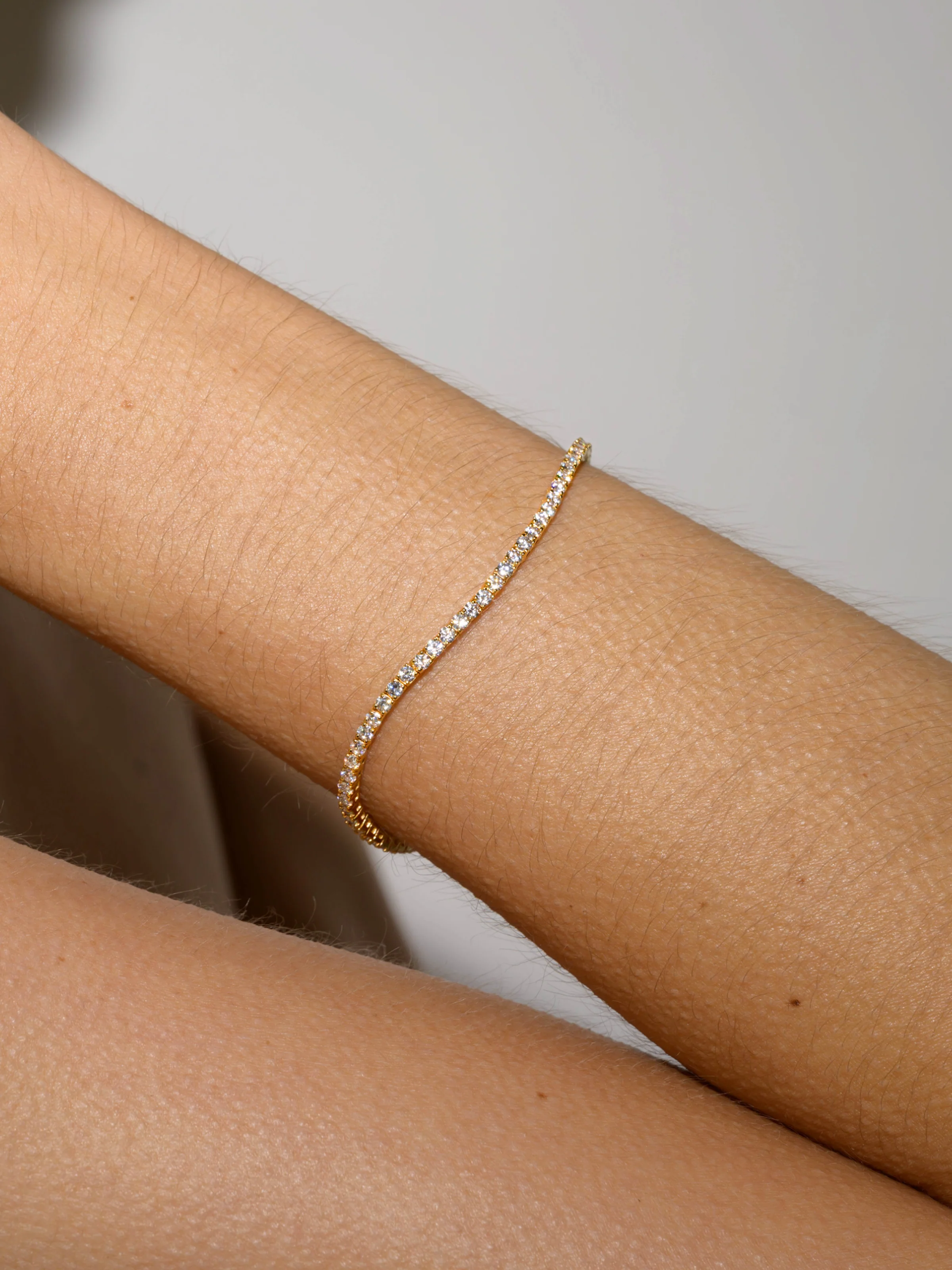 Dorsey - KATE RIVIÈRE BRACELET IN 2MM MOISSANITE, 18K GOLD VERMEIL - Image 3