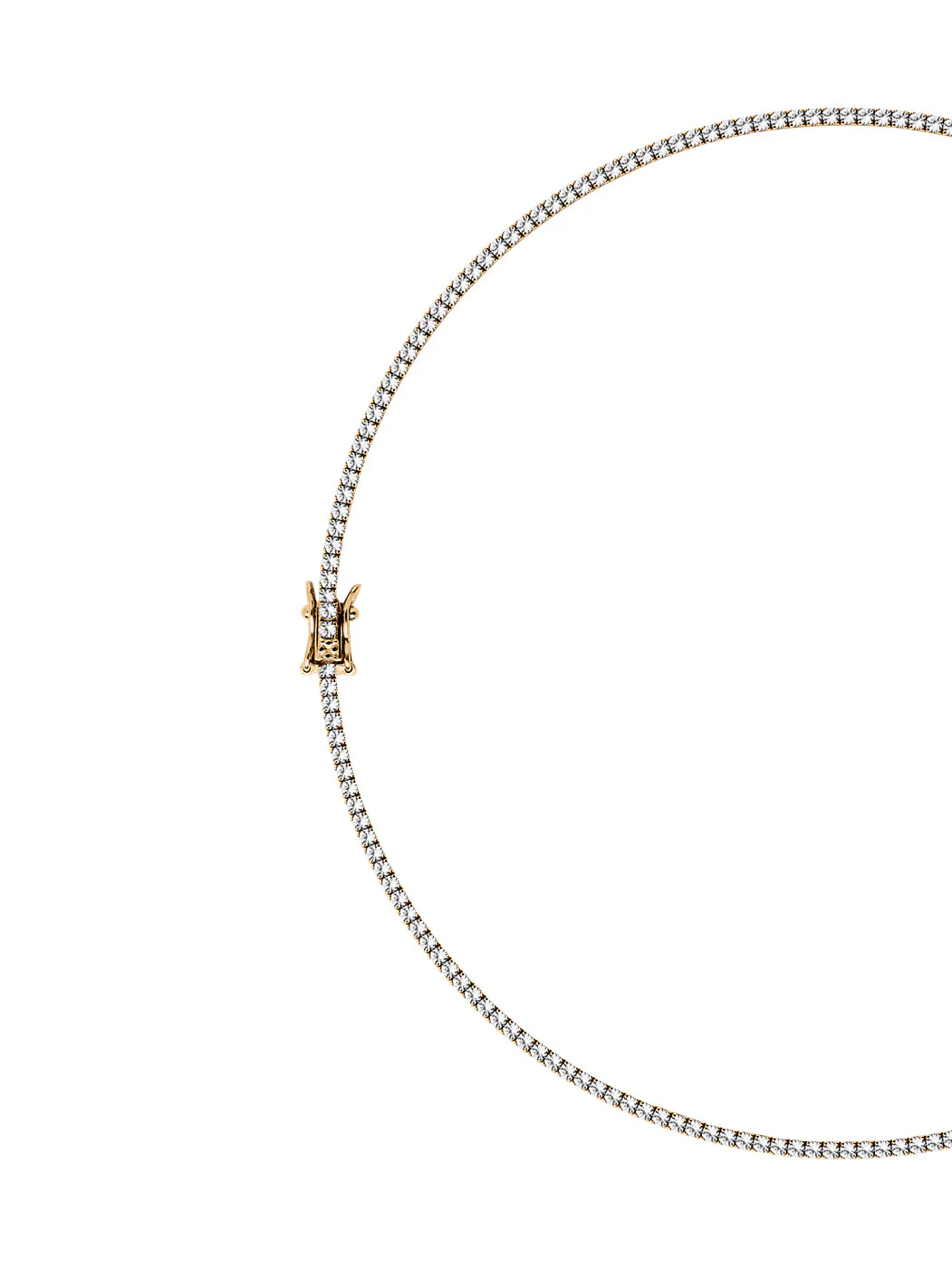 Dorsey - KATE RIVIÈRE NECKLACE IN 2MM MOISSANITE, 18K GOLD VERMEIL - Image 2