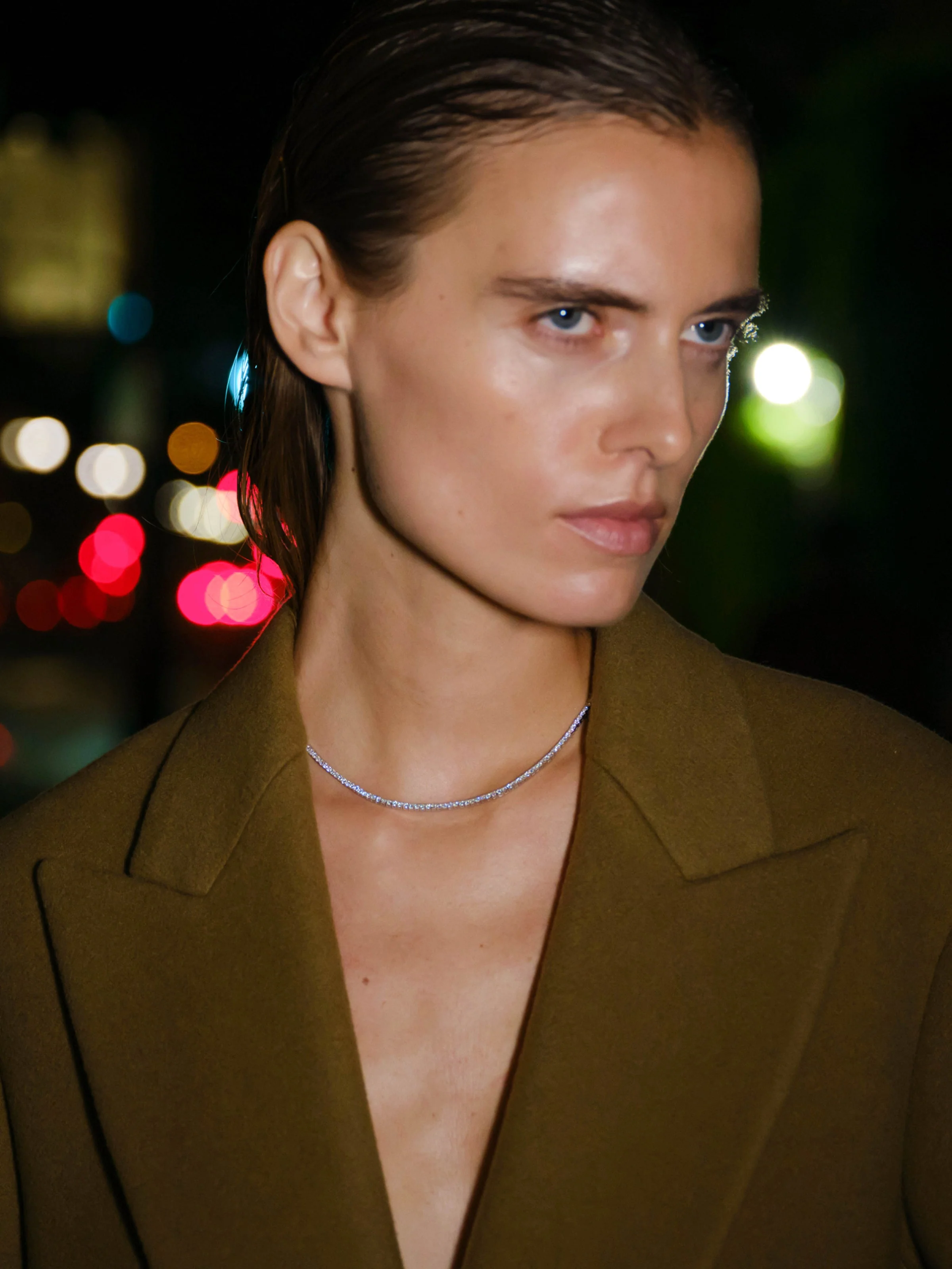 Dorsey - KATE RIVIÈRE NECKLACE IN 2MM MOISSANITE, 18K GOLD VERMEIL - Image 4
