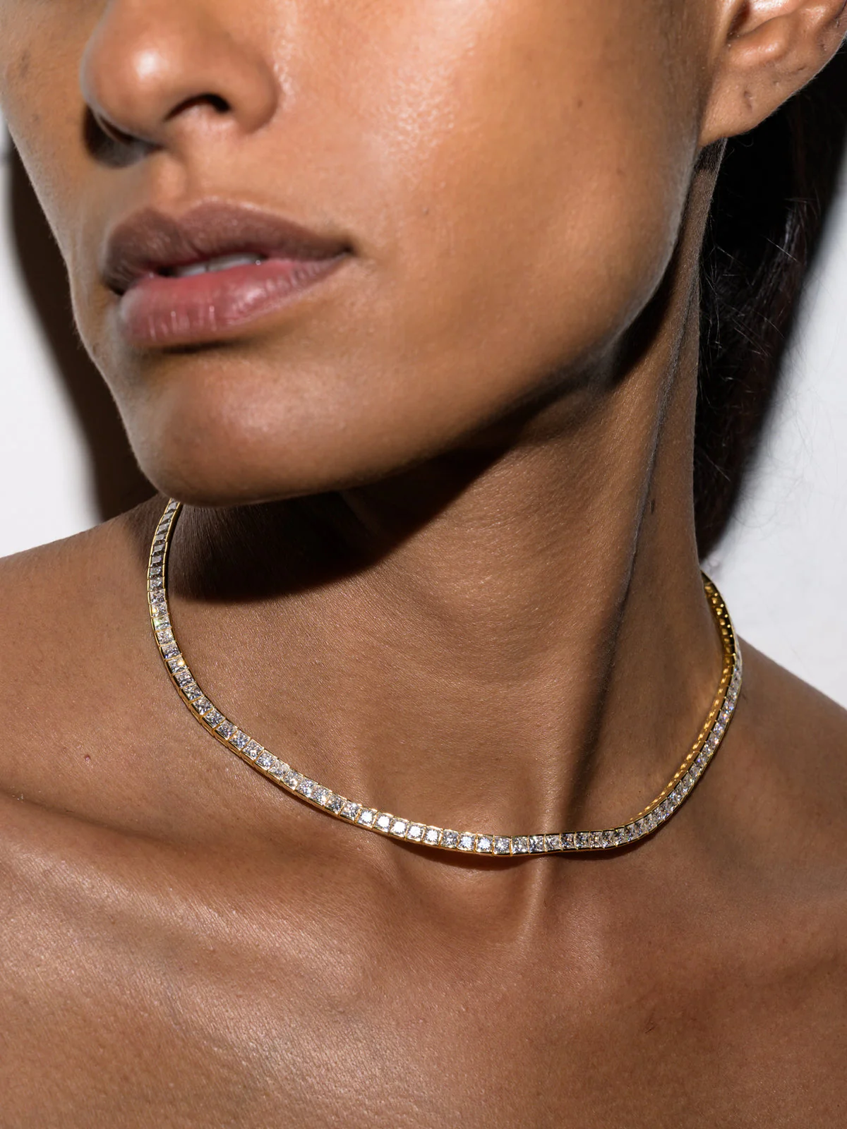Dorsey - PRINCESS - CUT RIVIÈRE NECKLACE IN MOISSANITE - Image 5