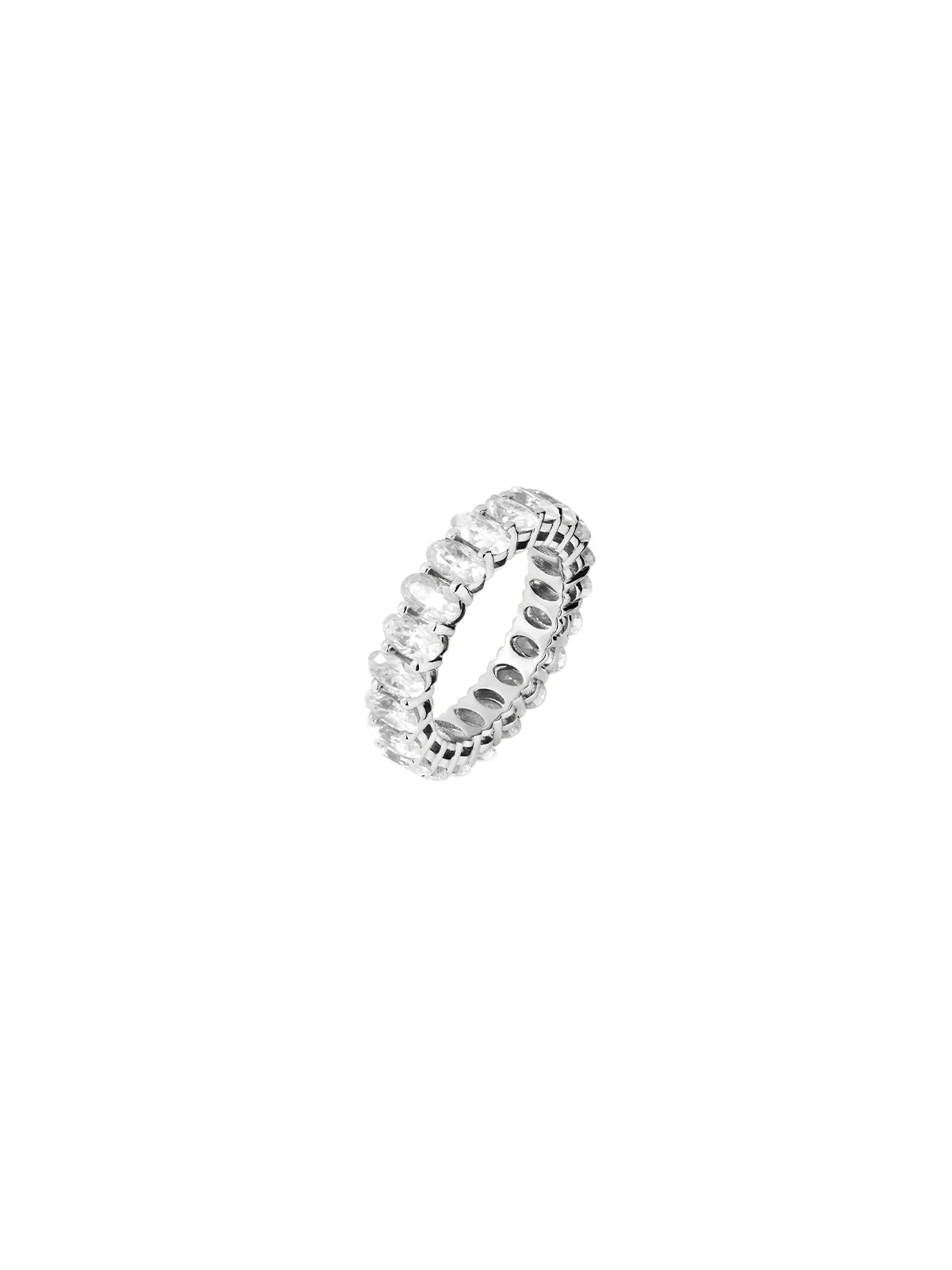 Dorsey - OVAL CUT ETERNITY BAND IN MOISSANITE, STERLING SILVER - Image 2