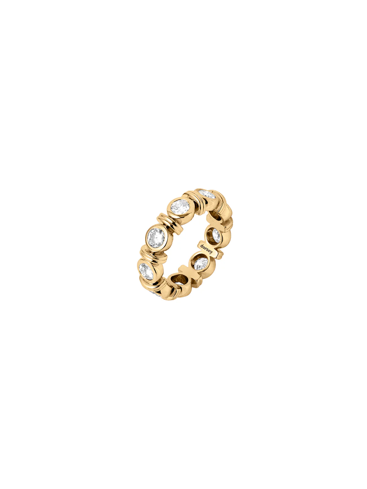 Dorsey - PETITE RHEN ROUND - CUT RING IN MOISSANITE, 18K GOLD VERMEIL - Image 2