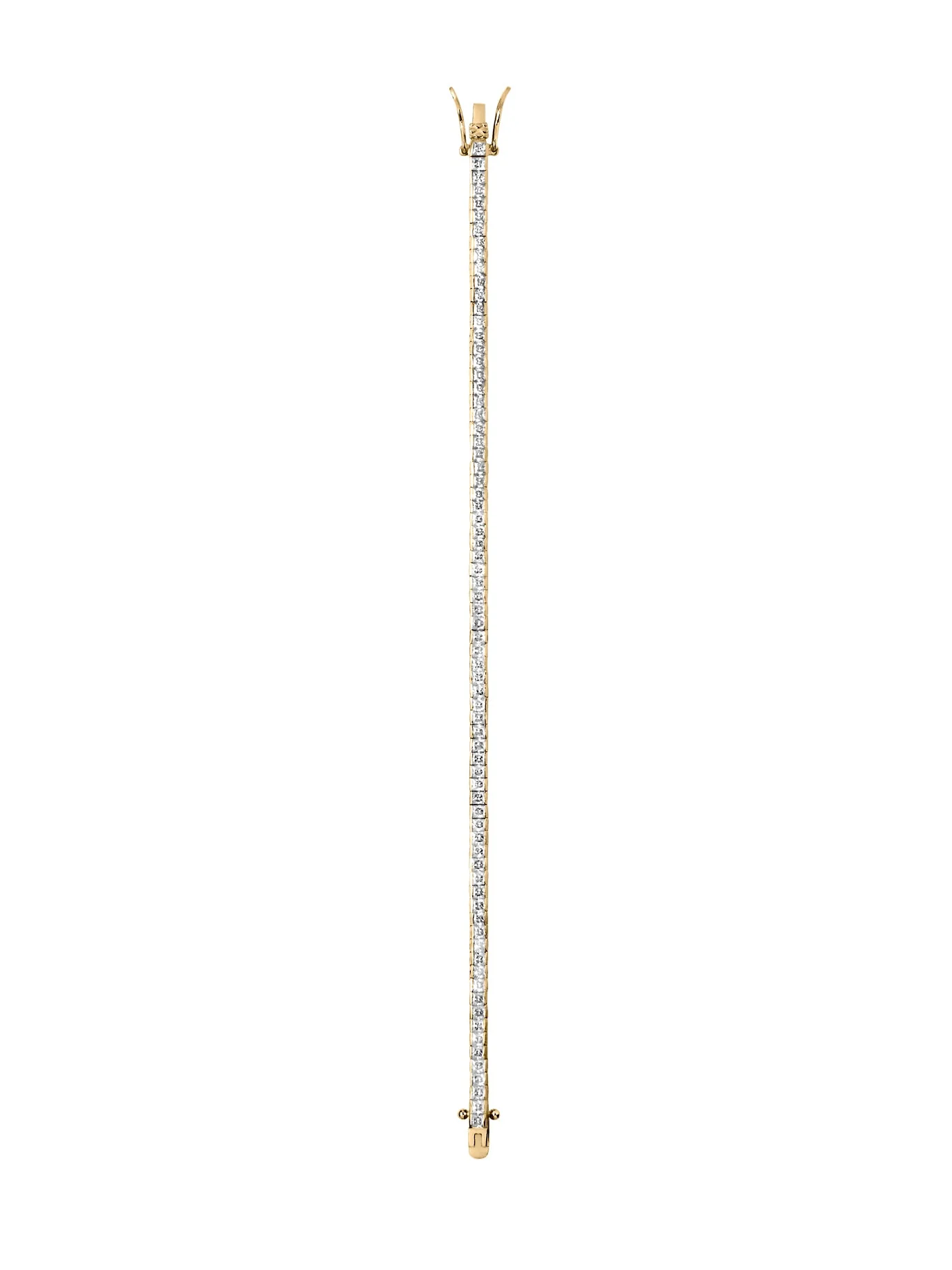 Dorsey - PRINCESS - CUT RIVIÈRE BRACELET IN 2MM MOISSANITE, 18K GOLD VERMEIL
